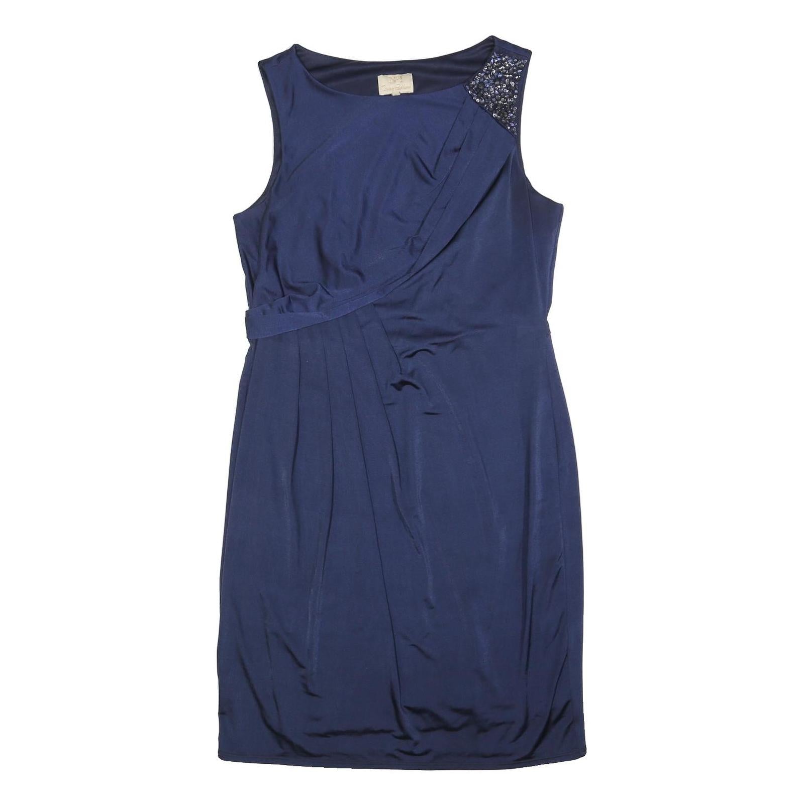 JENNY PACKHAM Womens Navy Blue Dress Polyester Blend Sleeveless Knee Length UK Refurbished - N/A refurbished available on Cerqular