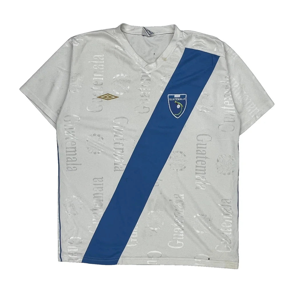Buy Guatemala Umbro Football Football Shirt - Large Blue Polyester Refurbished - $73.69 Guatemala Umbro Football Football Shirt - Large Blue Polyester Refurbished - Thrifted (note: this is a term often used to describe second- refurbished available on Cerqular