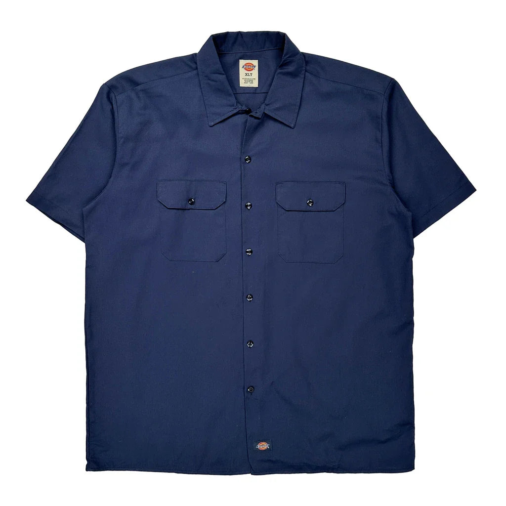 Buy Dickies Short Sleeve Shirt - XL Navy Polyester Blend Refurbished - $33.49 Dickies Short Sleeve Shirt - XL Navy Polyester Blend Refurbished - Thrifted (note: this is a term often used to describe second- refurbished available on Cerqular