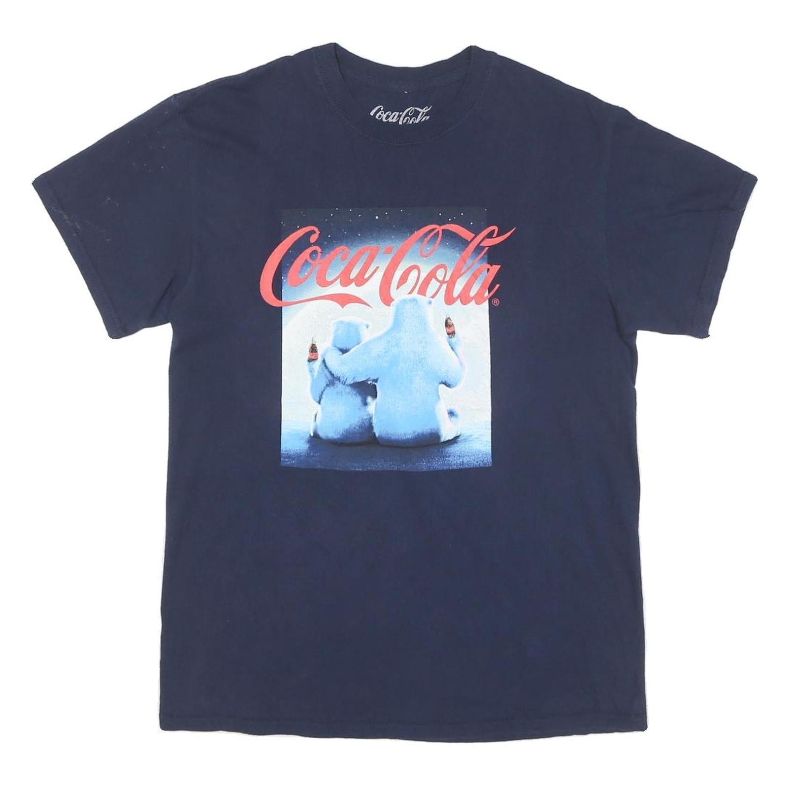 COCA COLA Mens Navy Blue Graphic T-Shirt M Short Sleeve Crew Neck Coca-Cola Refurbished - N/A refurbished available on Cerqular