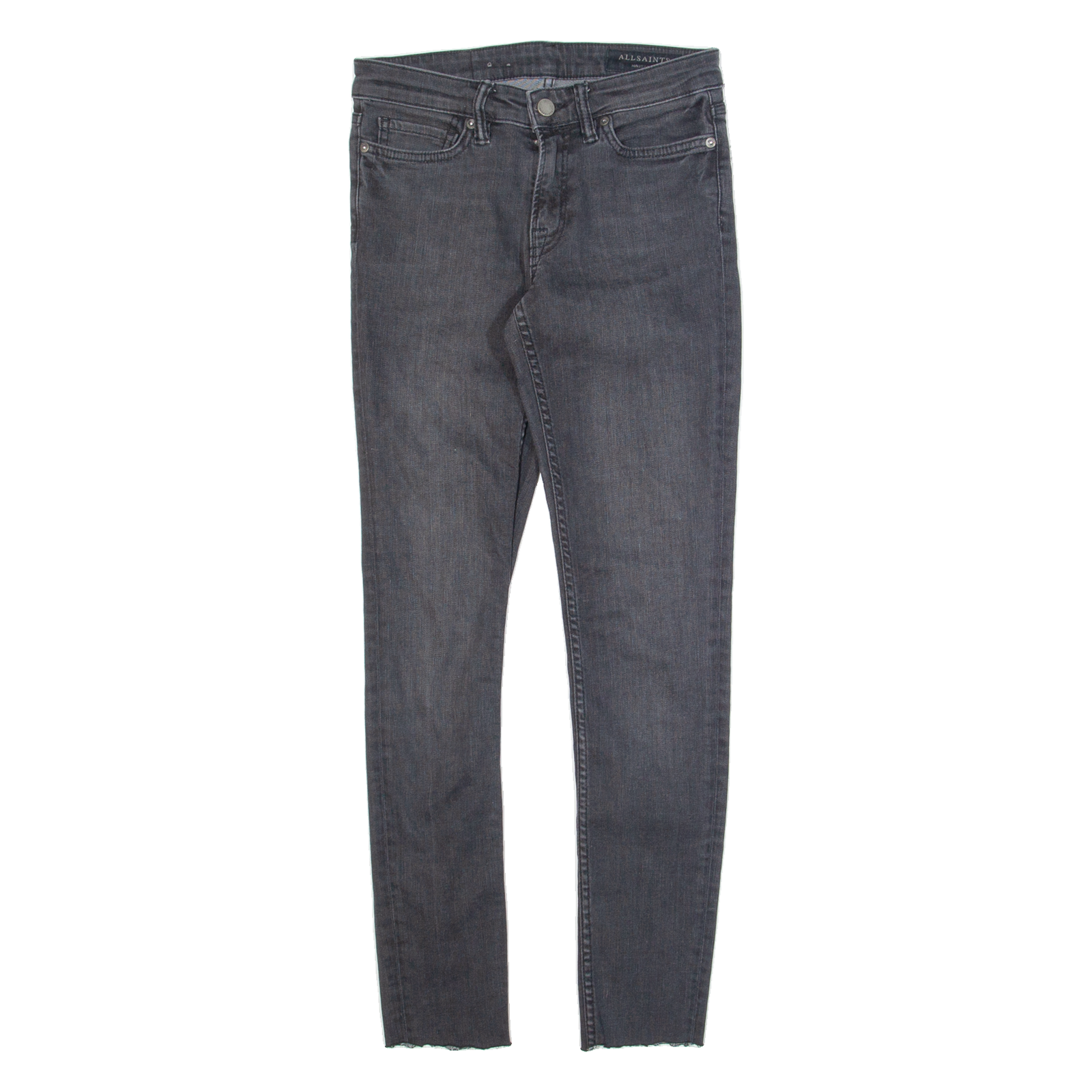 ALL SAINTS Womens Jeans Grey Slim Skinny W26 L28 Refurbished - N/A refurbished available on Cerqular