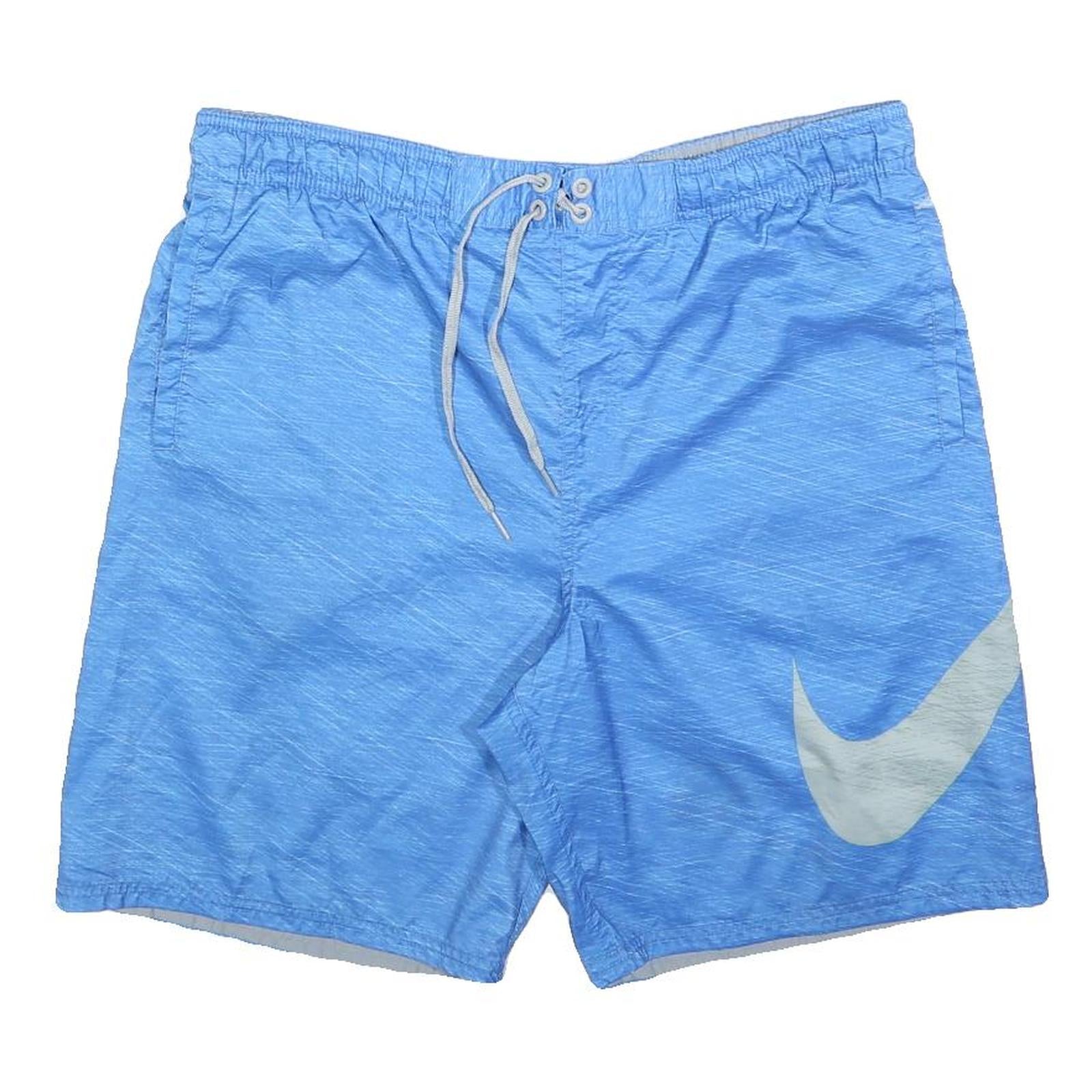 NIKE Mens Shorts Blue M W34 Sports Logo Casual Drawstring Lightweight Refurbished - N/A refurbished available on Cerqular