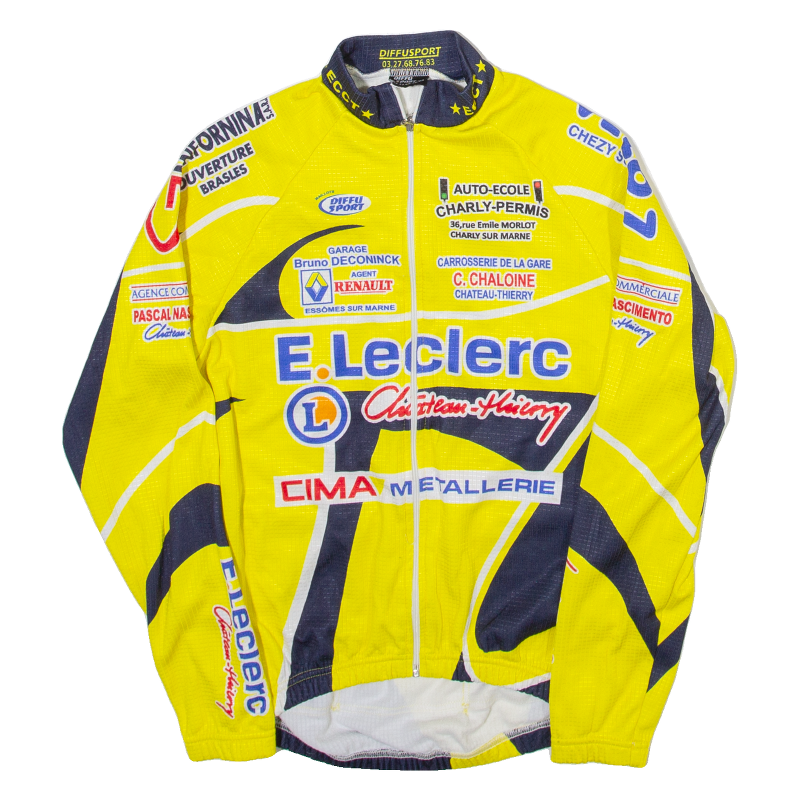 DIFFUSPORT Mens Jersey Yellow Long Sleeve XXS Refurbished - N/A refurbished available on Cerqular