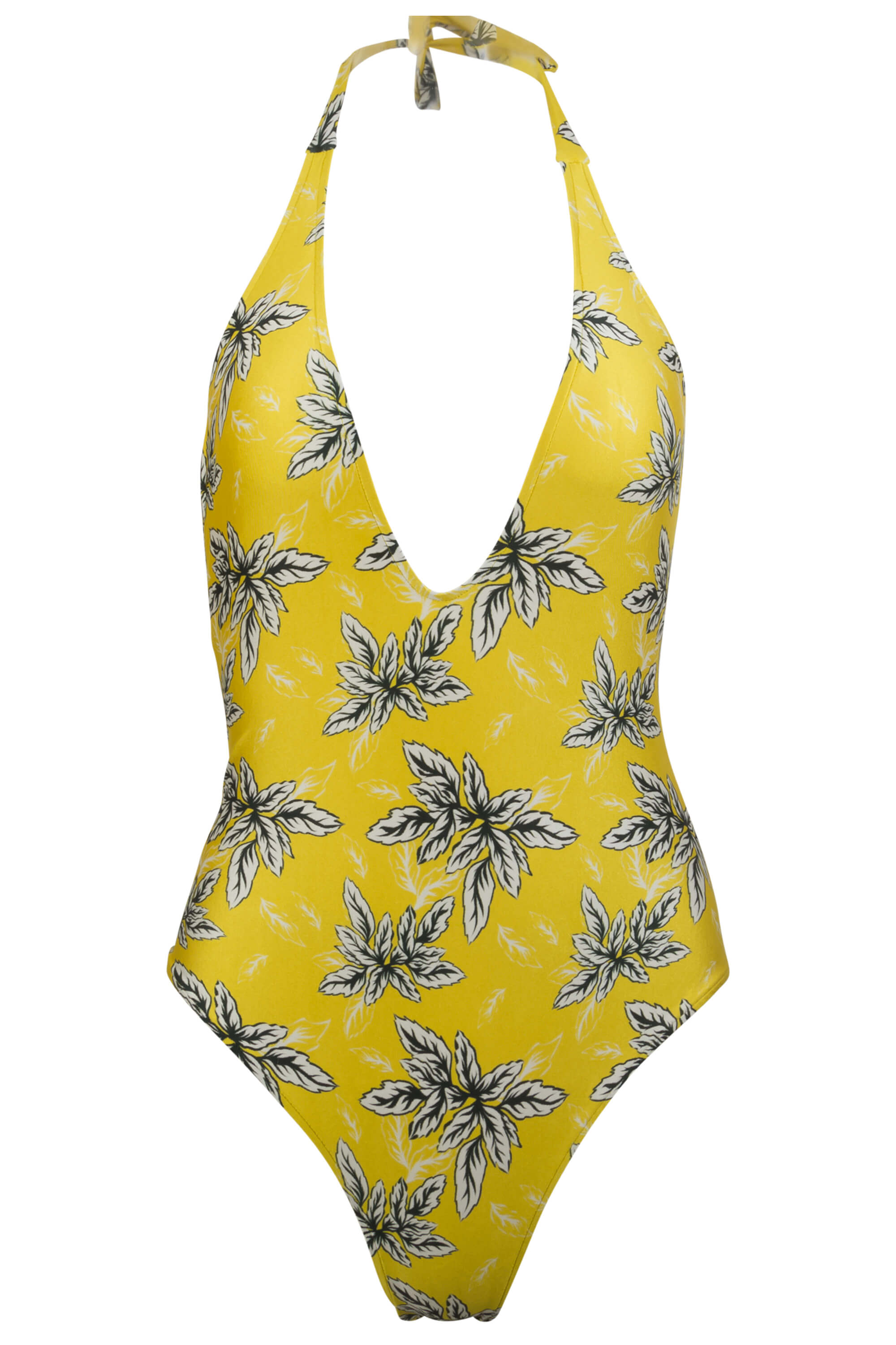 Monica Deep Plunge One Piece Swimsuit - Spring | Size: Small Refurbished - Sauipe Swim refurbished available on Cerqular
