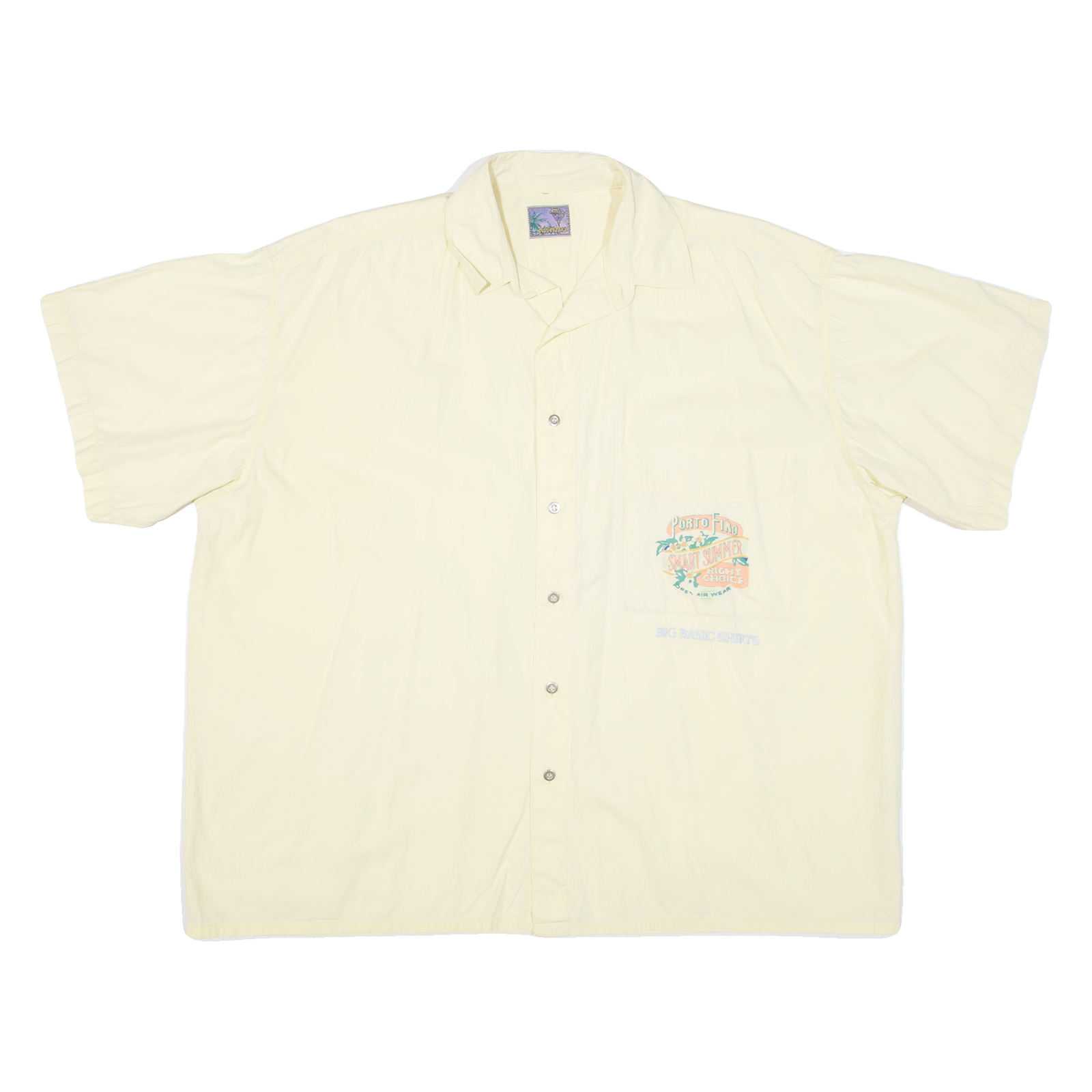 GARRY Big Basic Shirt Mens Plain Shirt Yellow 2XL Refurbished - N/A refurbished available on Cerqular