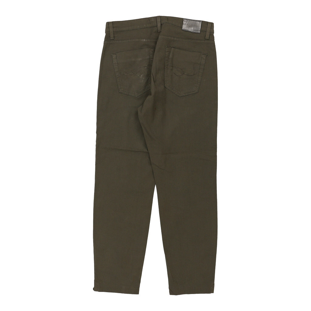 Holiday Trousers - 33W UK 12 Khaki Cotton Refurbished - Thrifted (note: this is a term often used to describe second- refurbished available on Cerqular