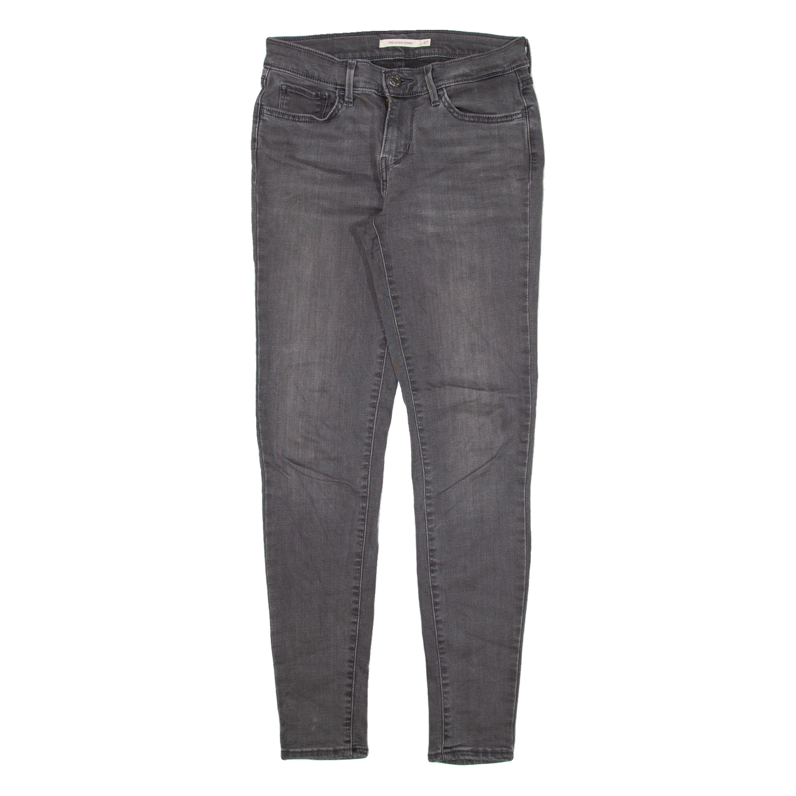 LEVI'S 710 Womens Jeans Grey Slim Skinny W27 L30 Refurbished - N/A refurbished available on Cerqular
