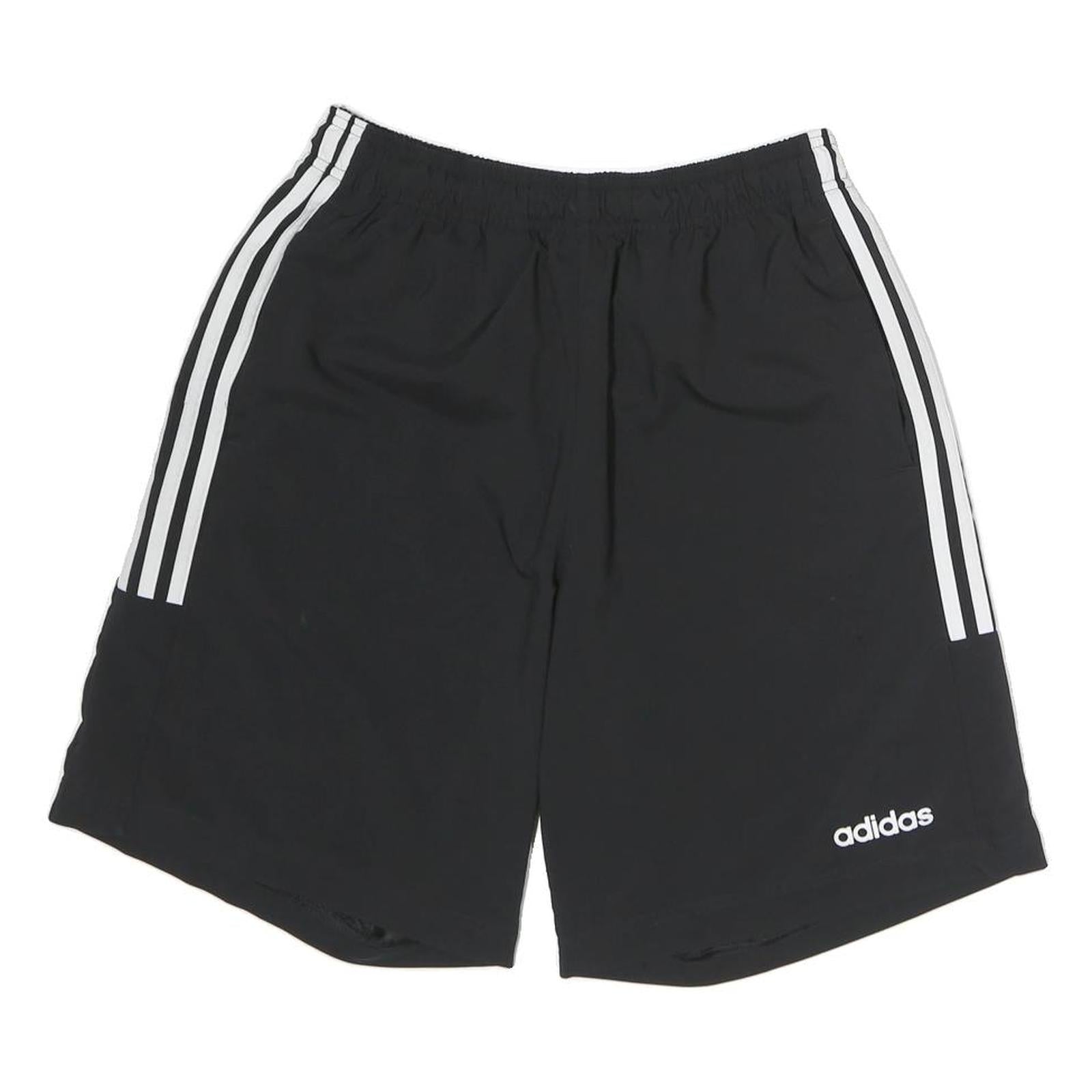 ADIDAS Mens Black Casual Shorts M W28 Polyester Sports Style with Stripes Refurbished - N/A refurbished available on Cerqular