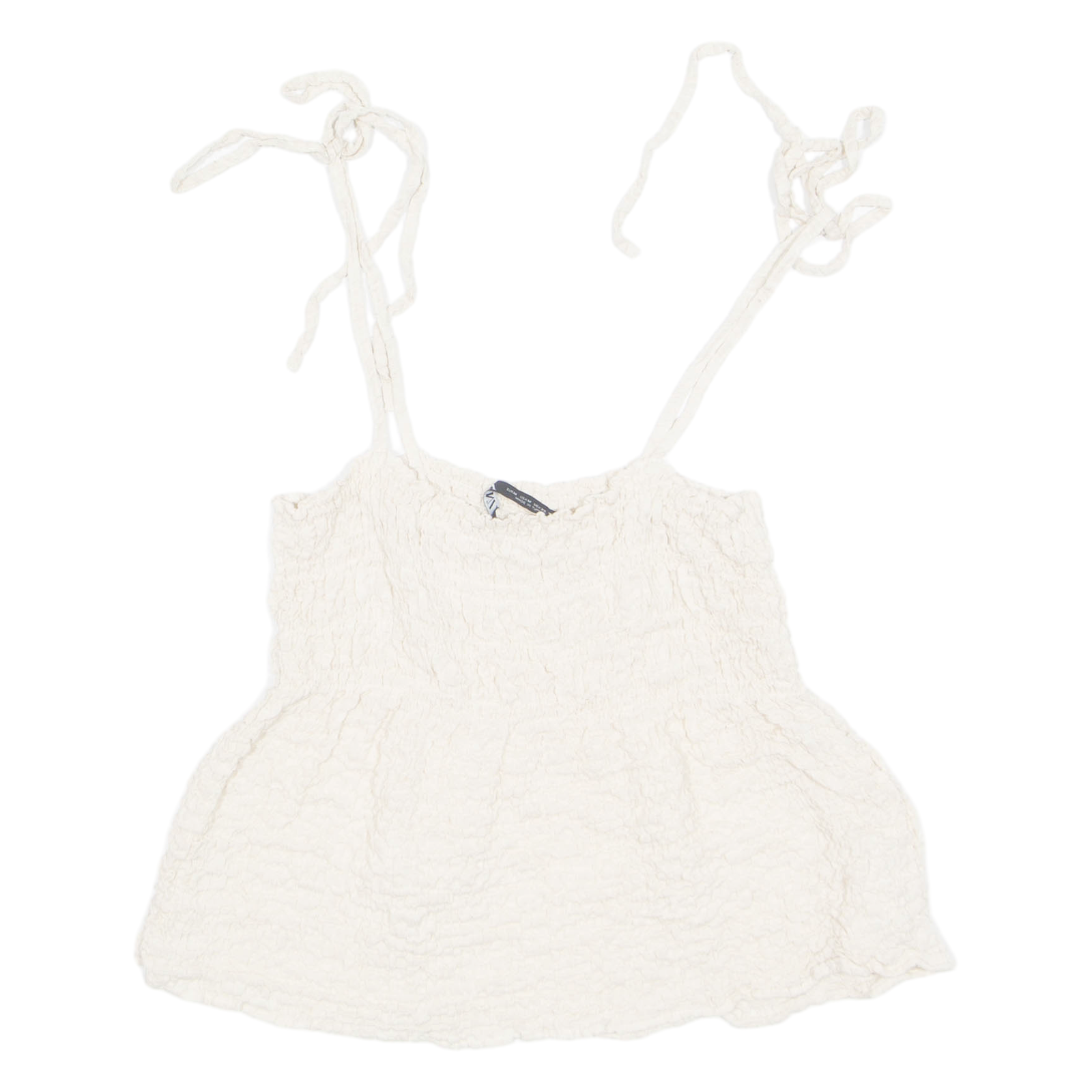 ZARA Womens Camisole Top Cream Sleeveless Viscose M Refurbished - N/A refurbished available on Cerqular