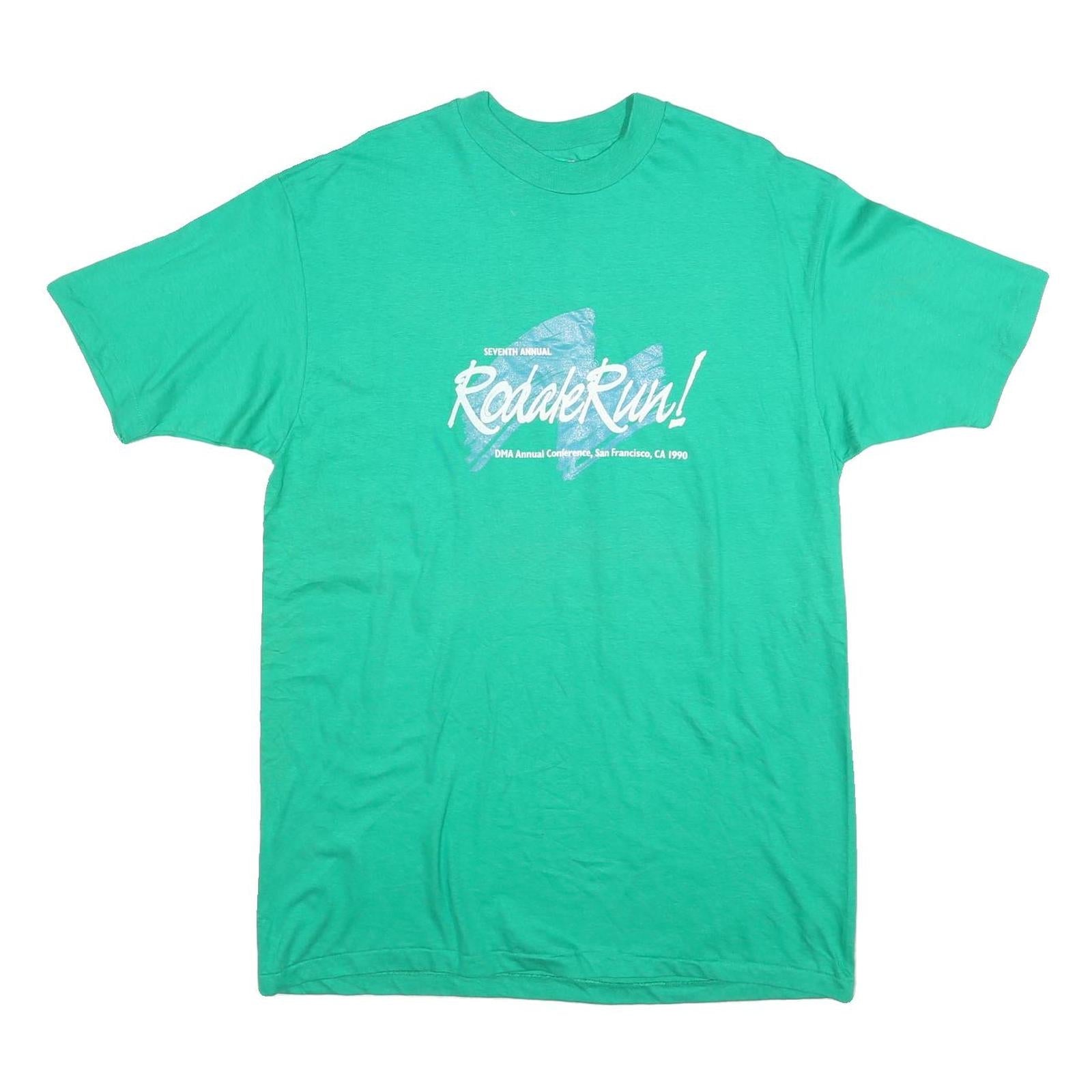 HANES Mens Green Seventh Annual Rodak Run T-Shirt XL Short Sleeve Crew Neck Refurbished - N/A refurbished available on Cerqular