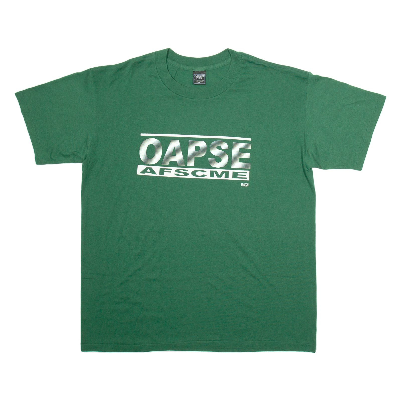 PLATINUM PLUS Oapse Afcme Mens T-Shirt Green 2XL Refurbished - N/A refurbished available on Cerqular