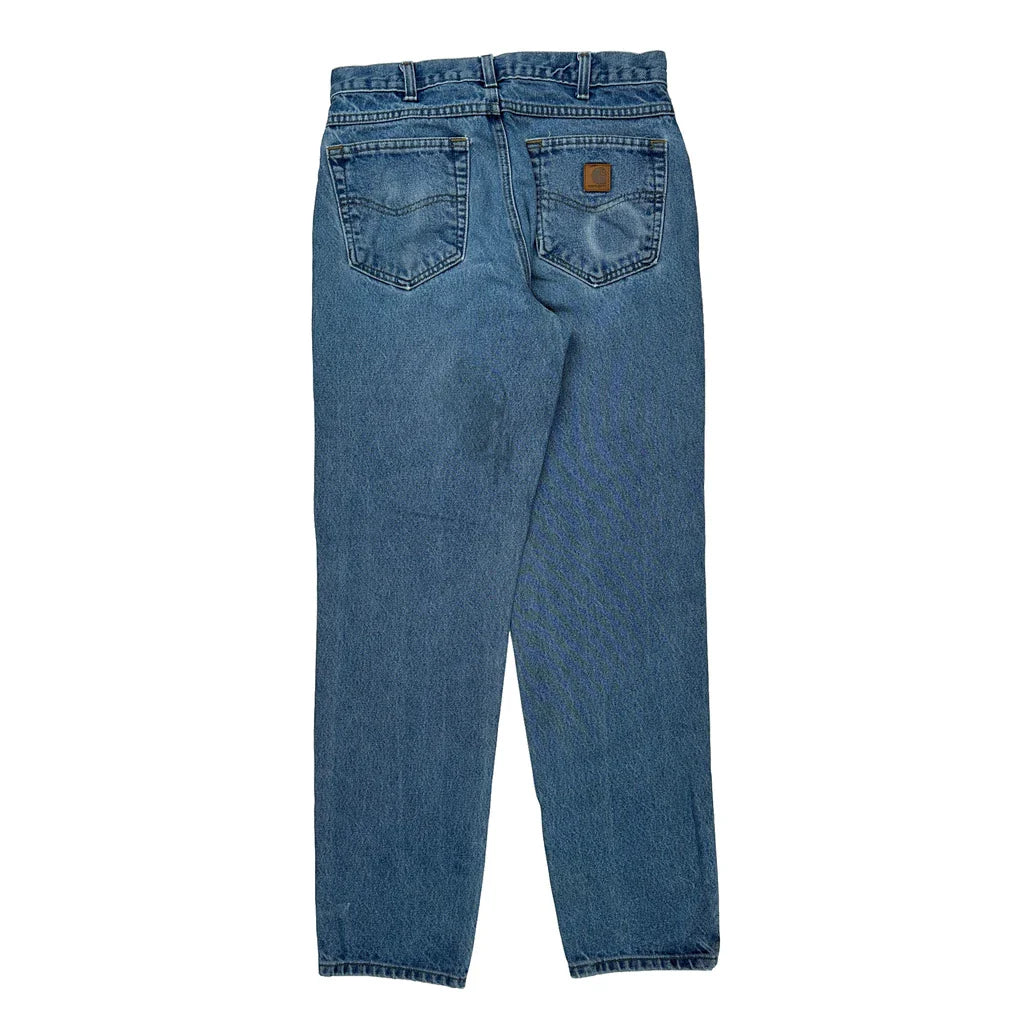 Carhartt Jeans - 32W 34L Blue Cotton Refurbished - Thrifted (note: this is a term often used to describe second- refurbished available on Cerqular