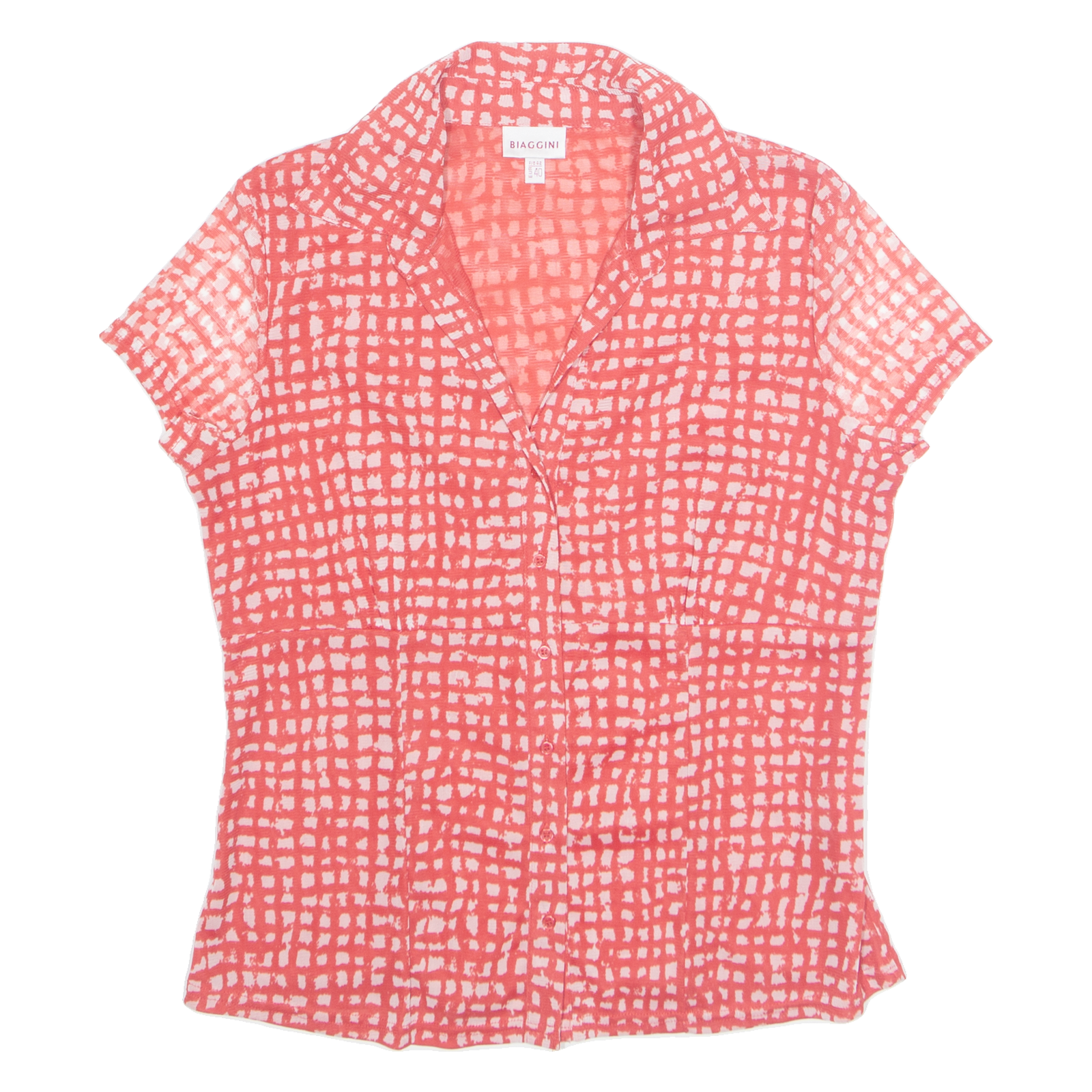 Buy BIAGGINI Sheer Womens Printed Shirt Red Collared Spotted M Refurbished - $16.89 BIAGGINI Sheer Womens Printed Shirt Red Collared Spotted M Refurbished - N/A refurbished available on Cerqular