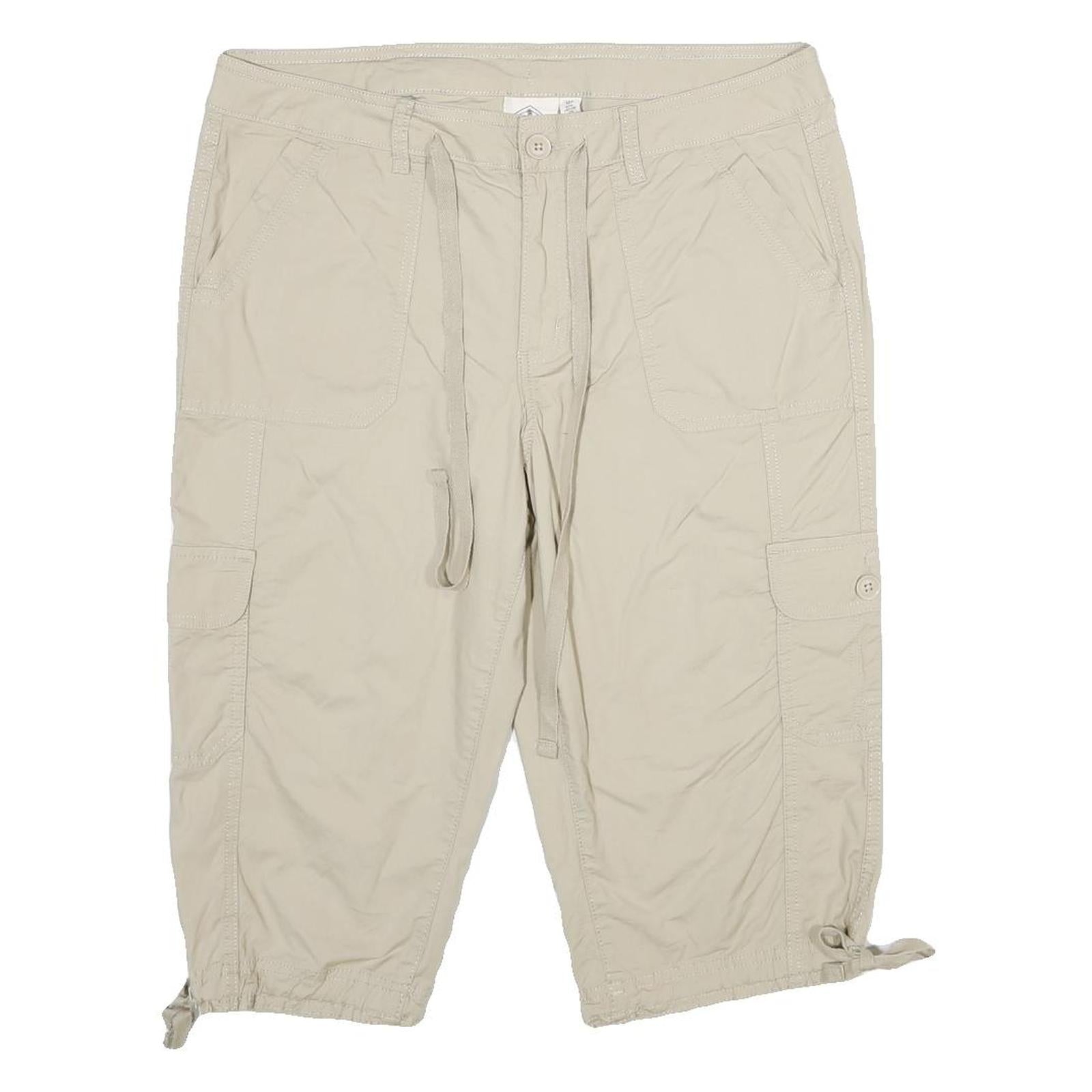 ST JOHN'S BAY Womens Shorts Beige Casual Cargo Size UK 14 W34 Cotton Blend Refurbished - N/A refurbished available on Cerqular