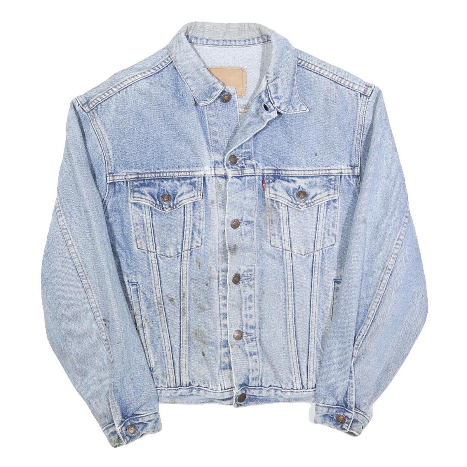 LEVI'S Mens Blue Denim Button Jacket M Cotton Classic Casual Light Wash Refurbished - N/A refurbished available on Cerqular