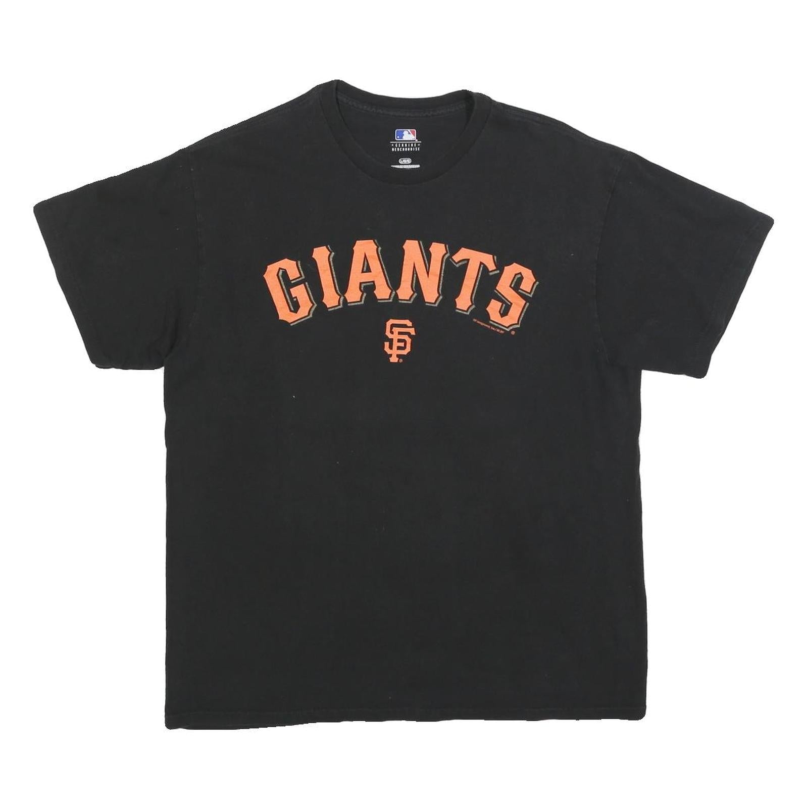MLB Mens Black Giants Graphic T-Shirt L Short Sleeve Crew Neck Baseball Refurbished - N/A refurbished available on Cerqular
