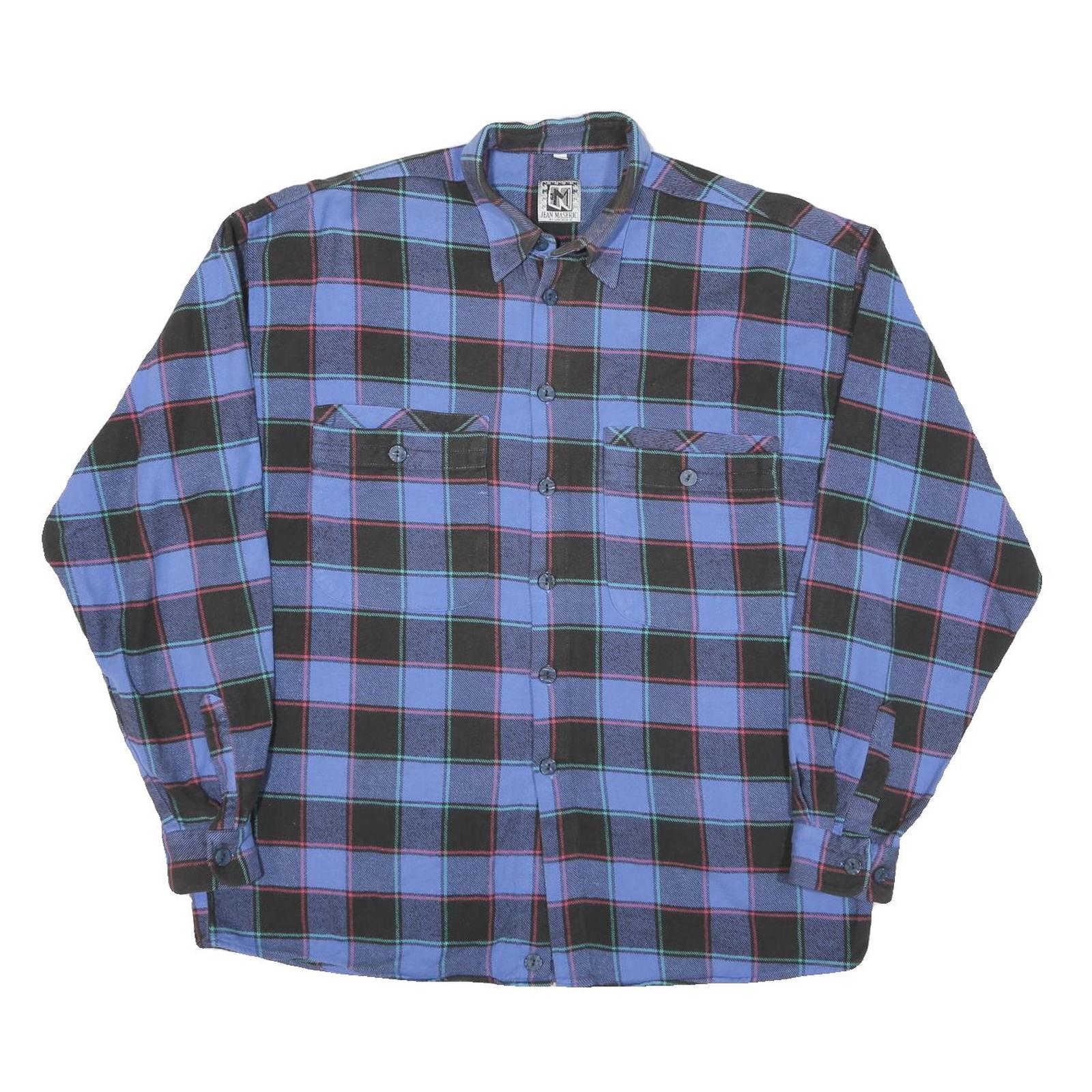 Buy Mens Blue Black Check Shirt L Cotton Long Sleeve Casual Button Pocket Refurbished - $32.49 Mens Blue Black Check Shirt L Cotton Long Sleeve Casual Button Pocket Refurbished - N/A refurbished available on Cerqular