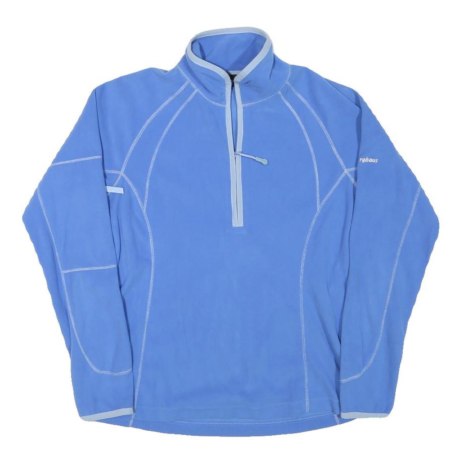 BERGHAUS Womens Blue Polyester Blend Plain 1/4 Zip Jumper S Outdoor Activewear Refurbished - N/A refurbished available on Cerqular