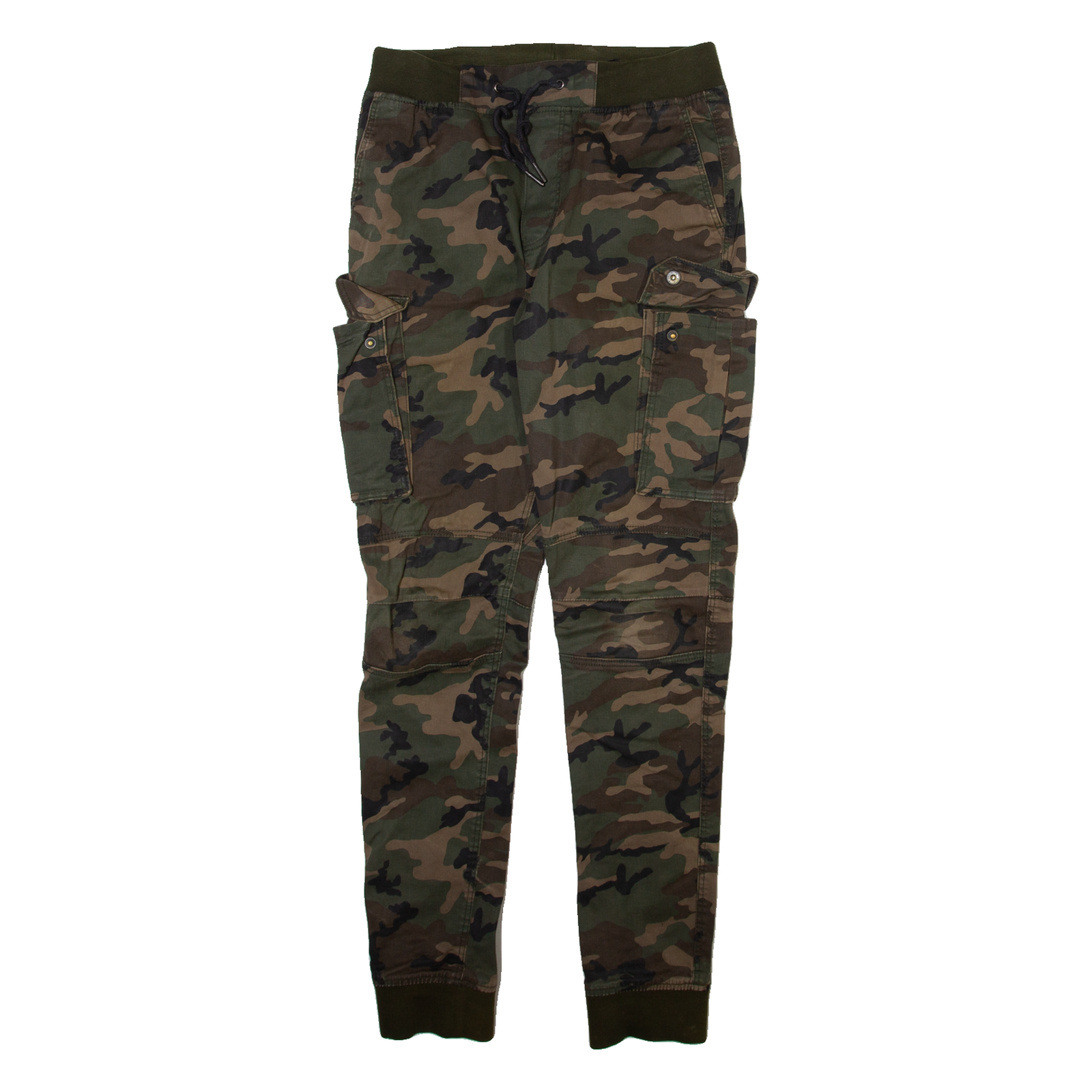 H&M Camo Cargo Jogger Style Mens Trousers Green Regular Tapered W28 L31 Refurbished - N/A refurbished available on Cerqular