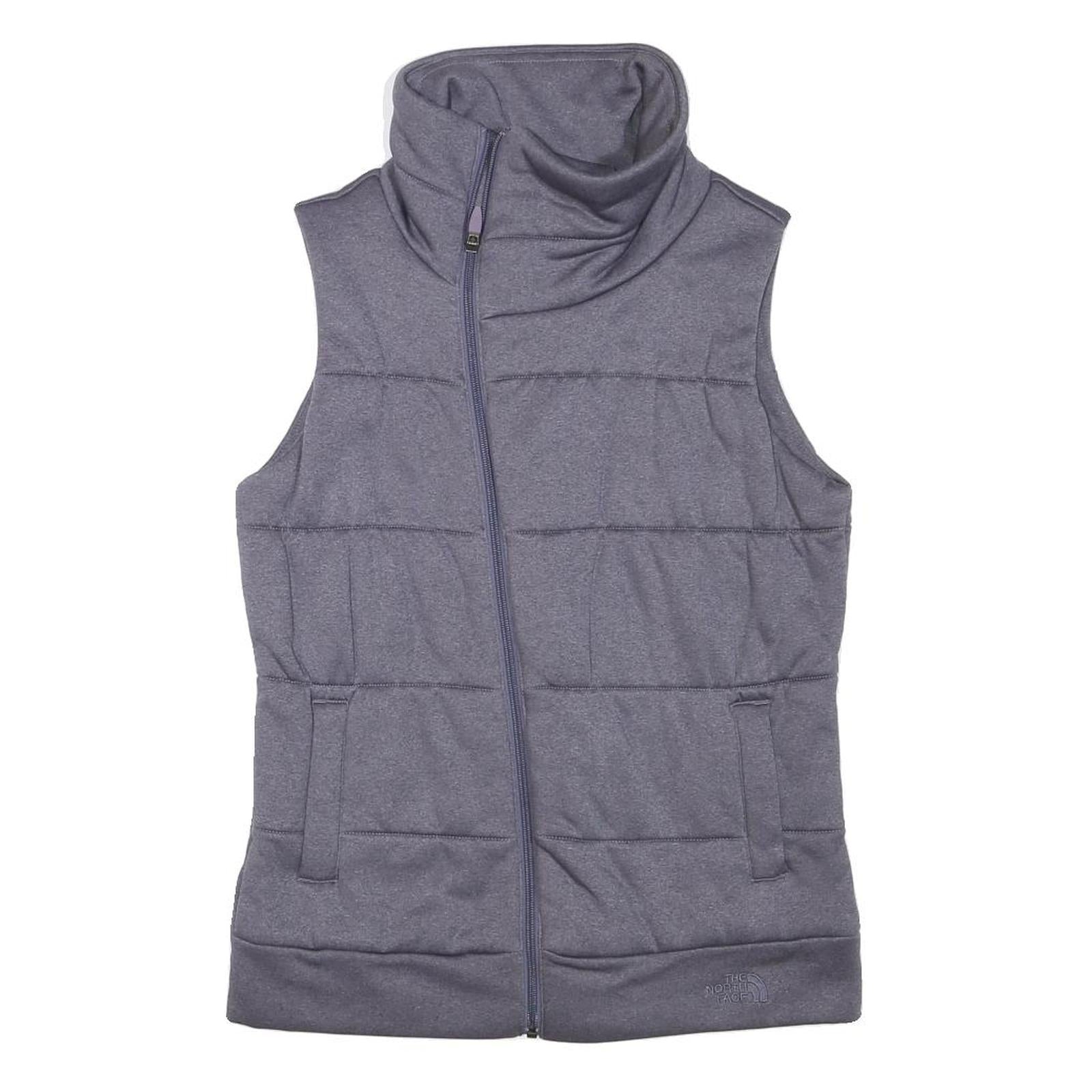 THE NORTH FACE Womens Grey Zip Up Sleeveless Puffer Jacket M Polyester Blend Refurbished - N/A refurbished available on Cerqular