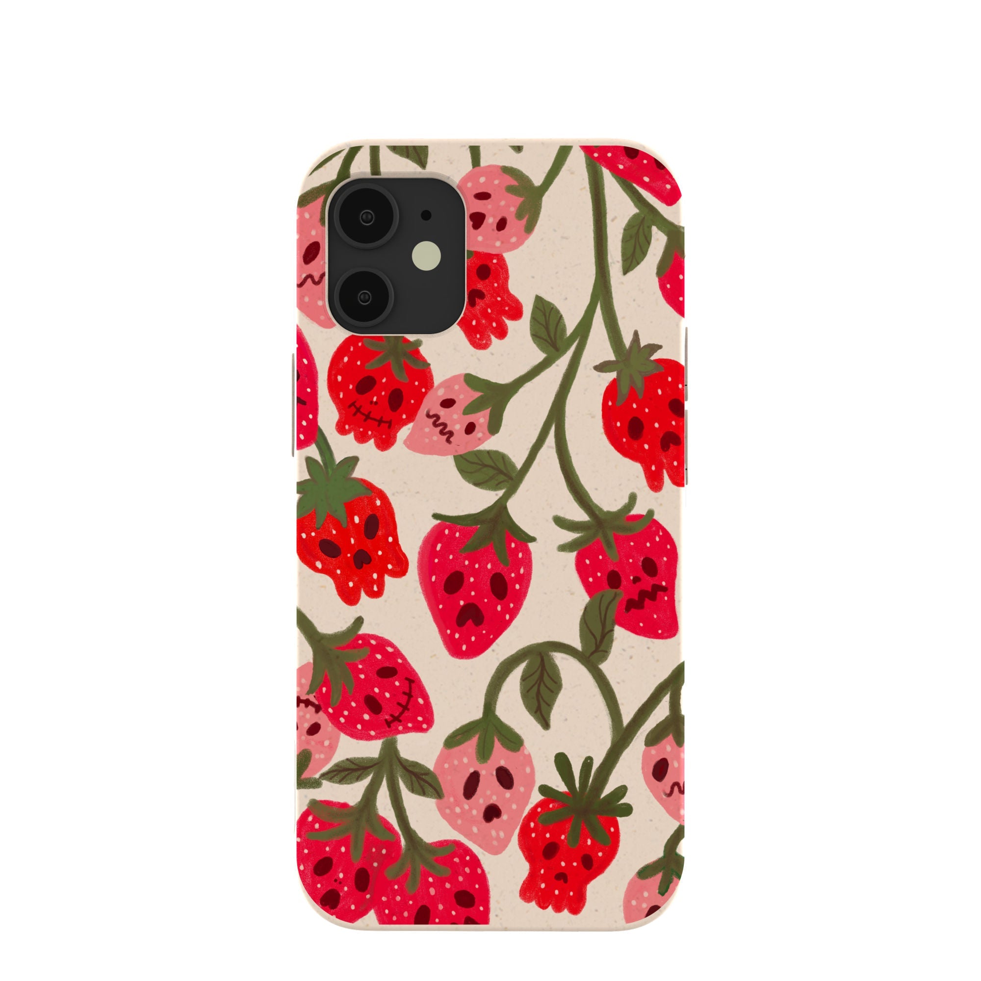 Seashell Strawboories iPhone 12 Mini Case Refurbished - Pela Case refurbished available on Cerqular