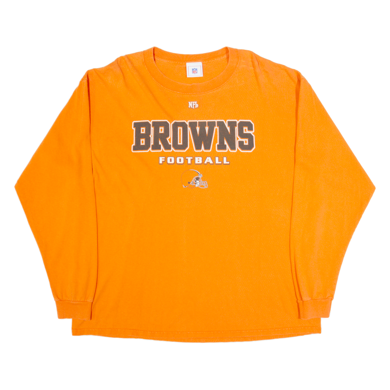 NFL Cleveland Browns Mens T-Shirt Orange Long Sleeve USA XL Refurbished - N/A refurbished available on Cerqular