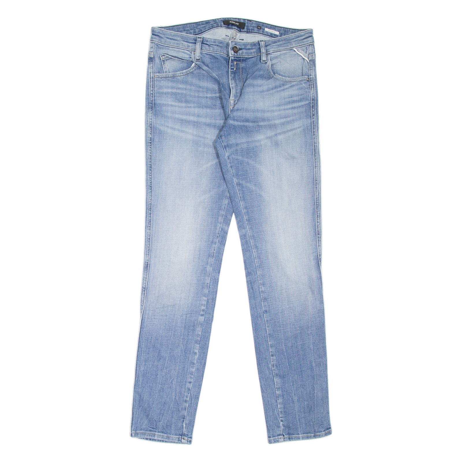 REPLAY Katewin Womens Jeans Blue Slim Tapered Stone Wash W28 L30 Refurbished - N/A refurbished available on Cerqular