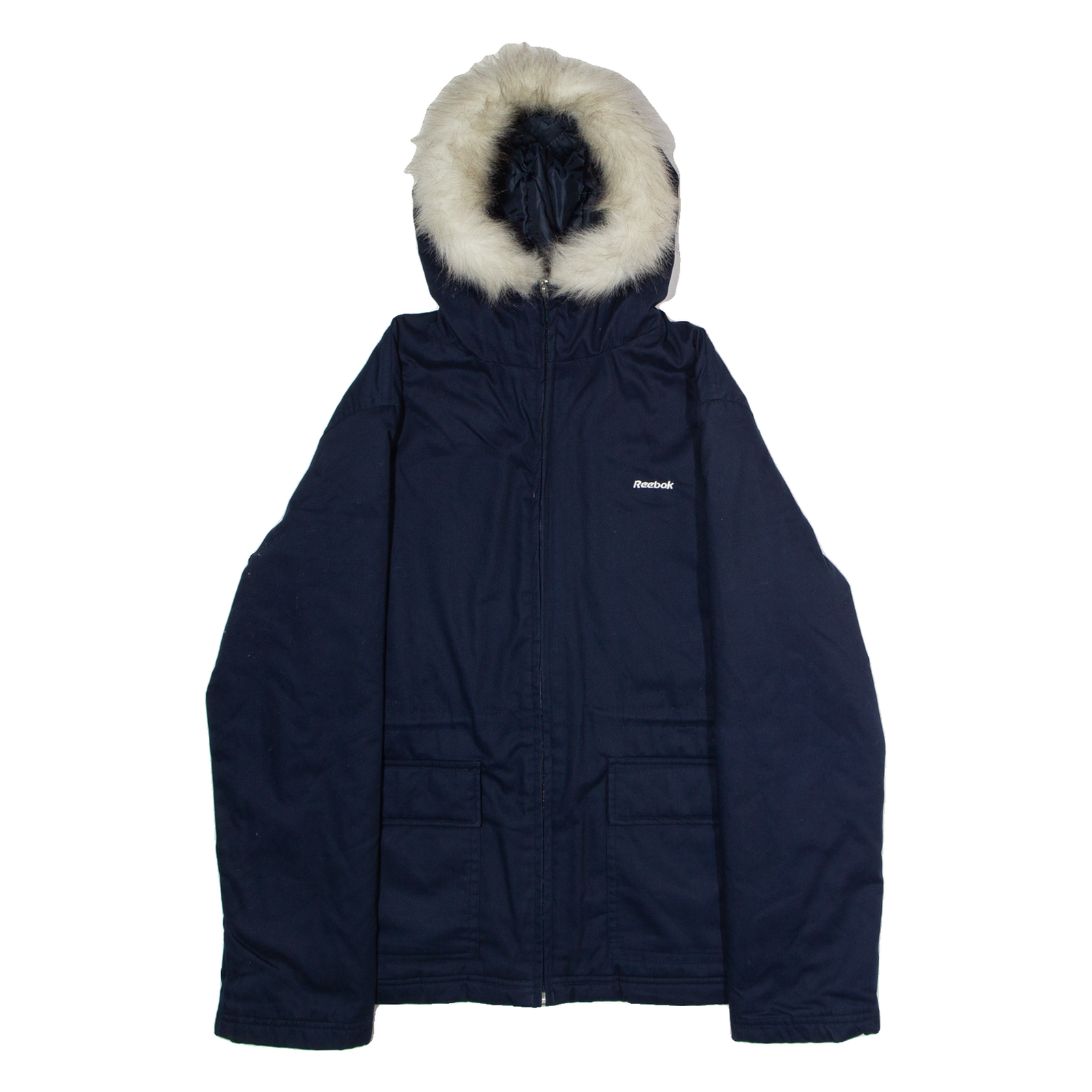 REEBOK Womens Parka Jacket Blue Hooded UK 14 Refurbished - N/A refurbished available on Cerqular