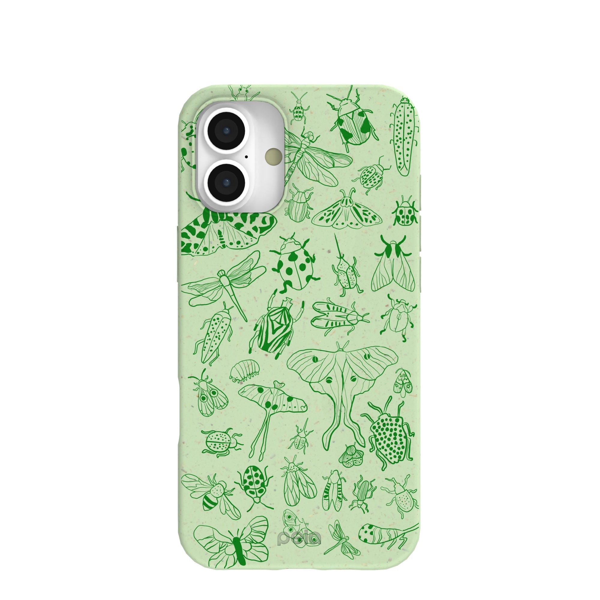 Sage Green Linear Entomology iPhone 16 Plus Case Refurbished - Pela Case refurbished available on Cerqular