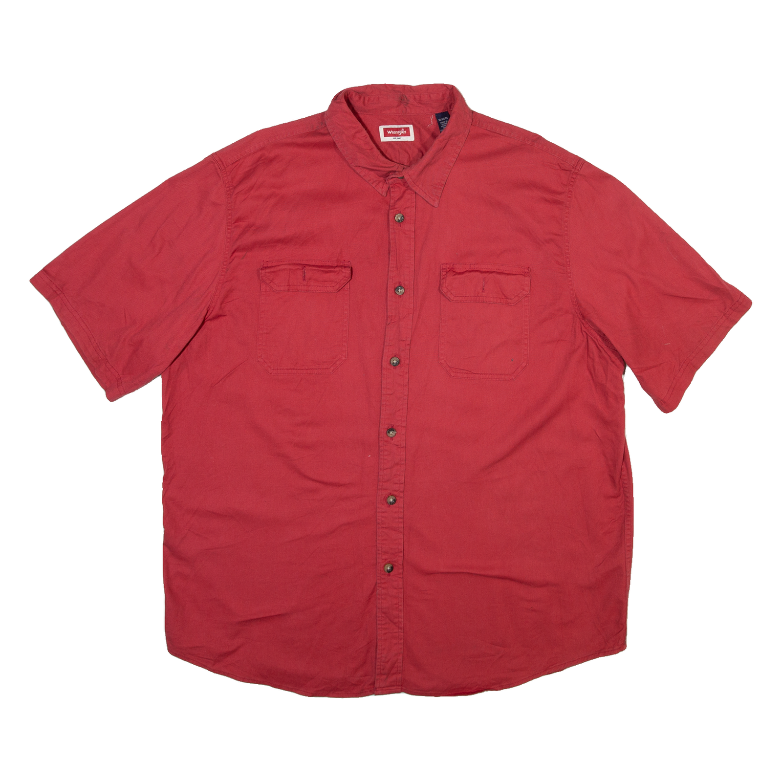 WRANGLER Mens Plain Shirt Red XL Refurbished - N/A refurbished available on Cerqular