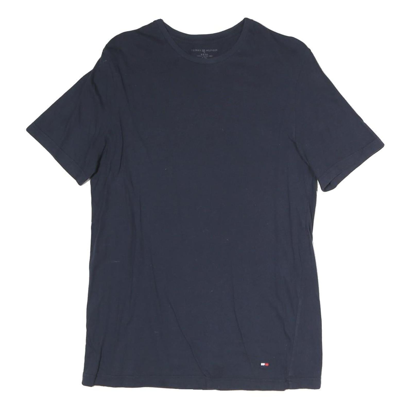 TOMMY HILFIGER Mens Navy Blue T-Shirt M Short Sleeve Crew Neck Classic Cotton Refurbished - N/A refurbished available on Cerqular