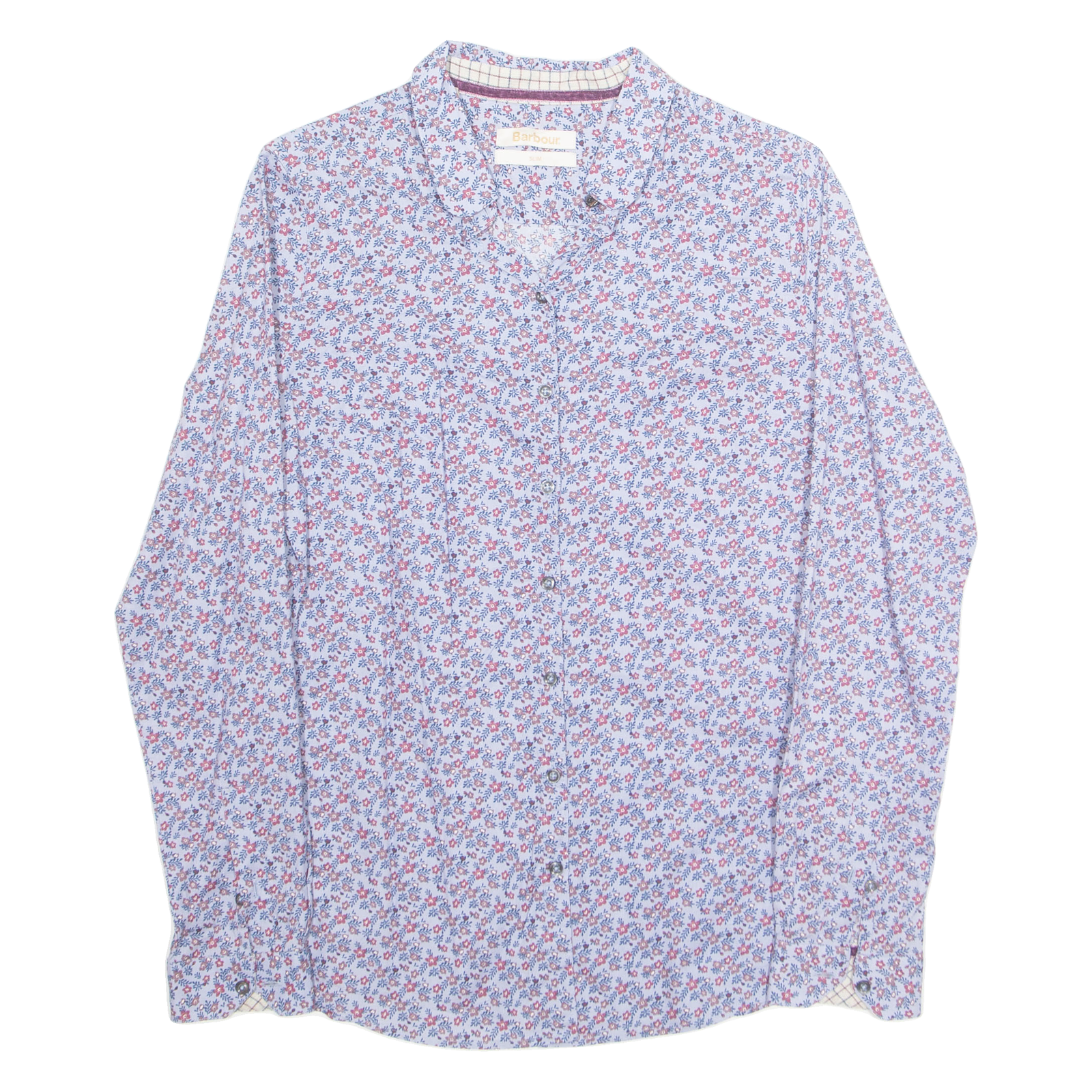 BARBOUR Slim Womens Printed Shirt Purple Collared Long Sleeve Floral M Refurbished - N/A refurbished available on Cerqular