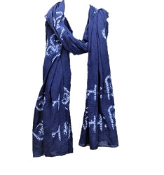 OM Namah Shivay - Omkara Prayer Shawl - Shibori style Refurbished - N/A refurbished available on Cerqular