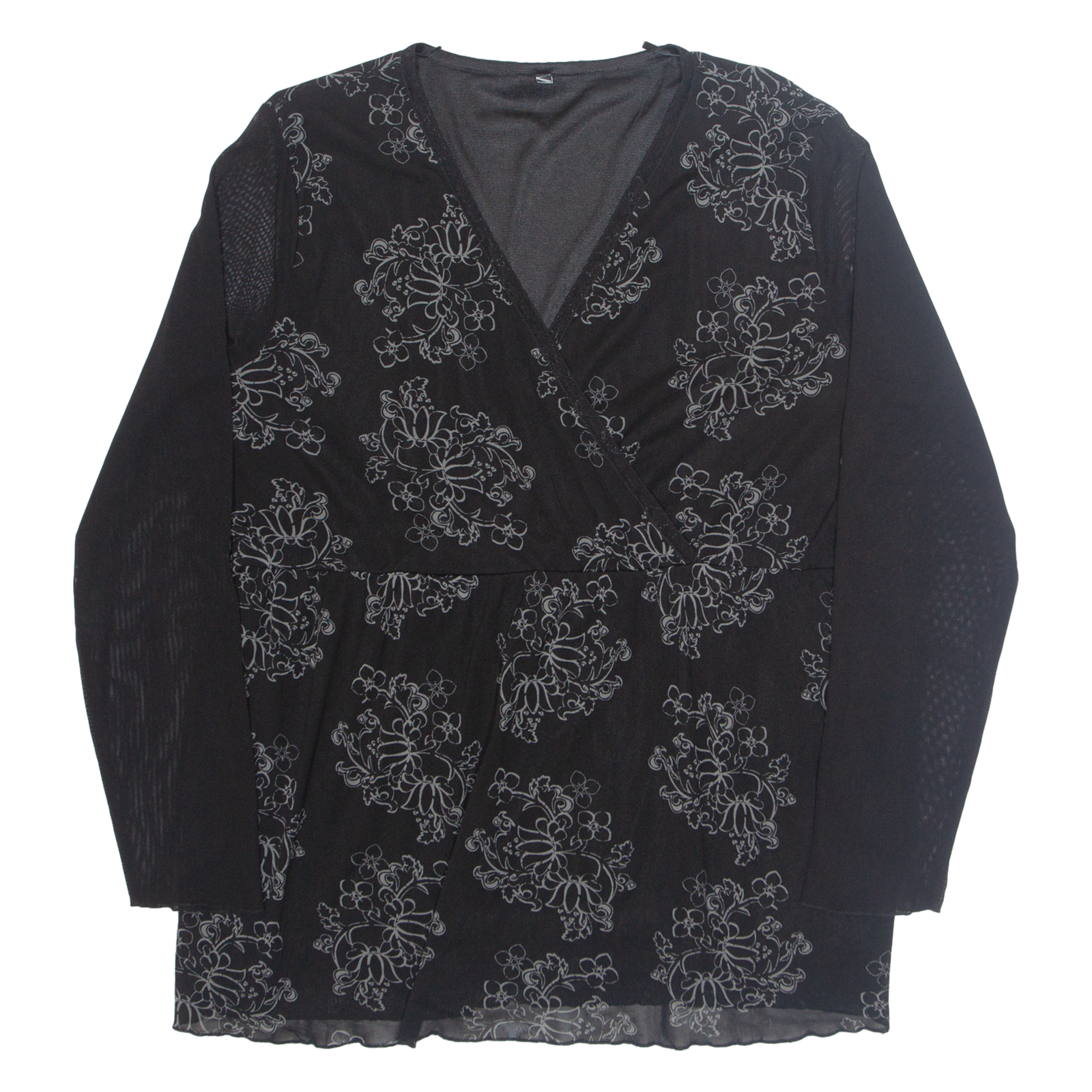 Buy Womens Printed Top Black V-Neck Long Sleeve Floral 3XL Refurbished - $16.89 Womens Printed Top Black V-Neck Long Sleeve Floral 3XL Refurbished - N/A refurbished available on Cerqular