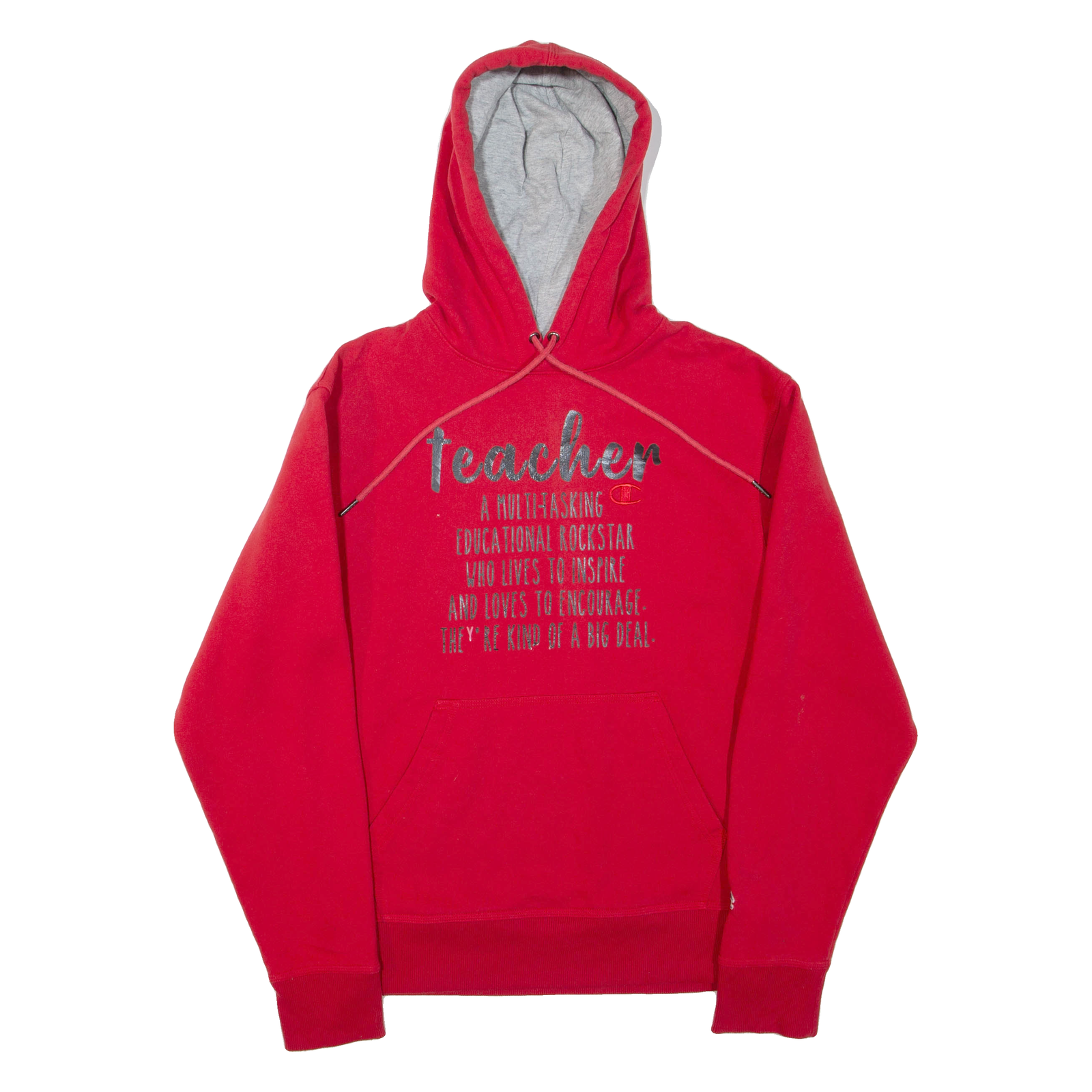 CHAMPION Teacher Mens Red Hoodie M Refurbished - N/A refurbished available on Cerqular