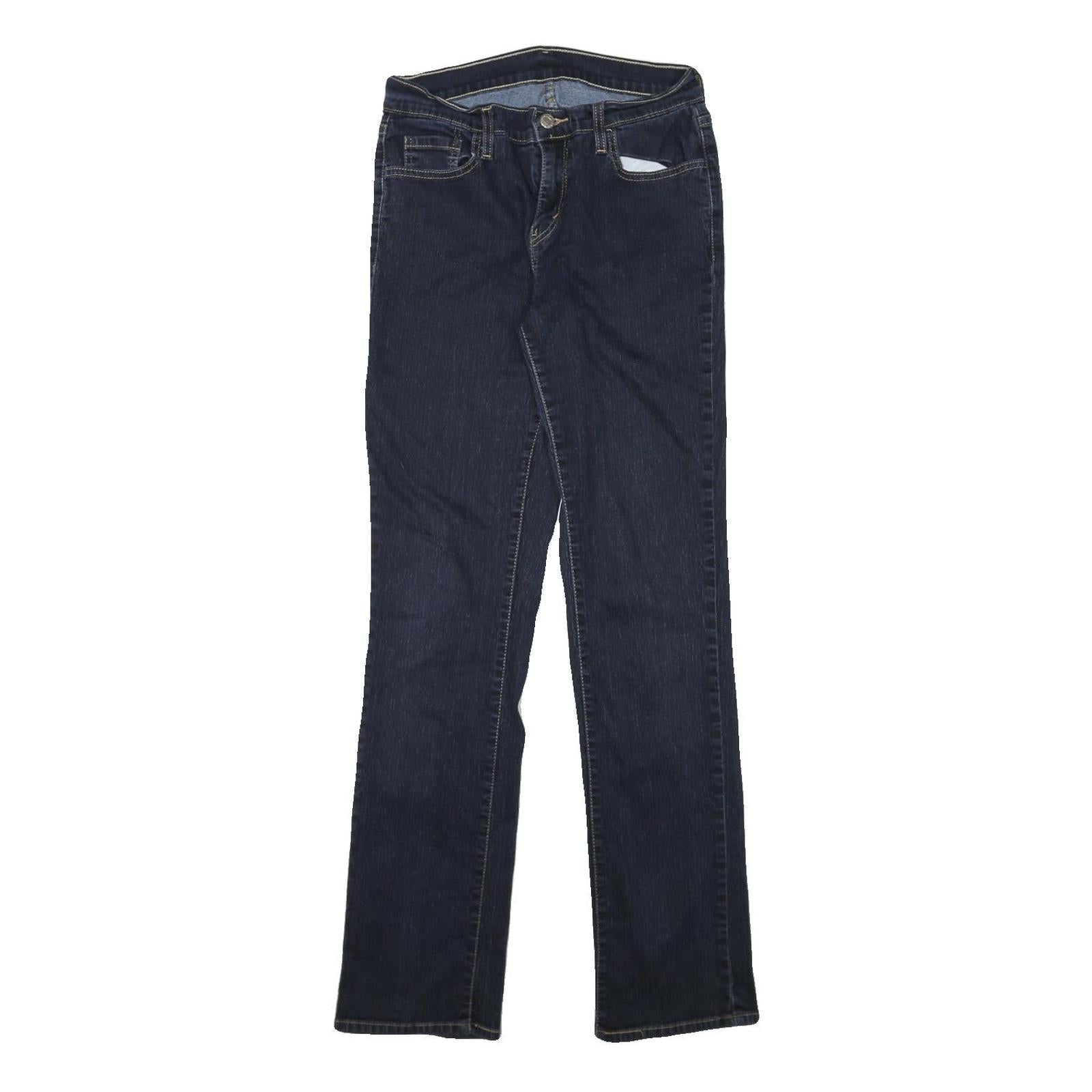 LEVI'S Womens Regular Fit Straight Denim Dark Blue Jeans Cotton Blend W26 L31 Refurbished - N/A refurbished available on Cerqular