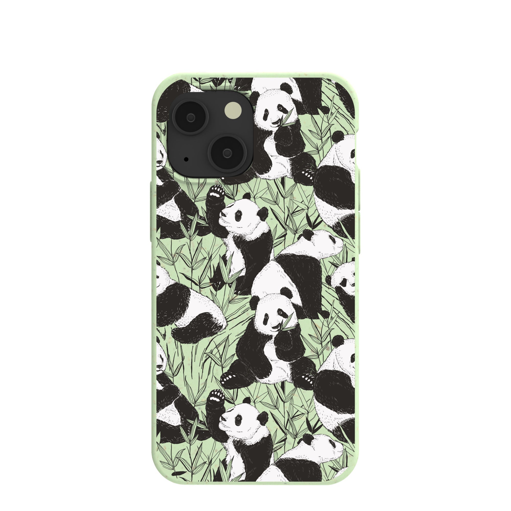 Sage Green Pandamonium iPhone 13 Mini Case Refurbished - Pela Case refurbished available on Cerqular