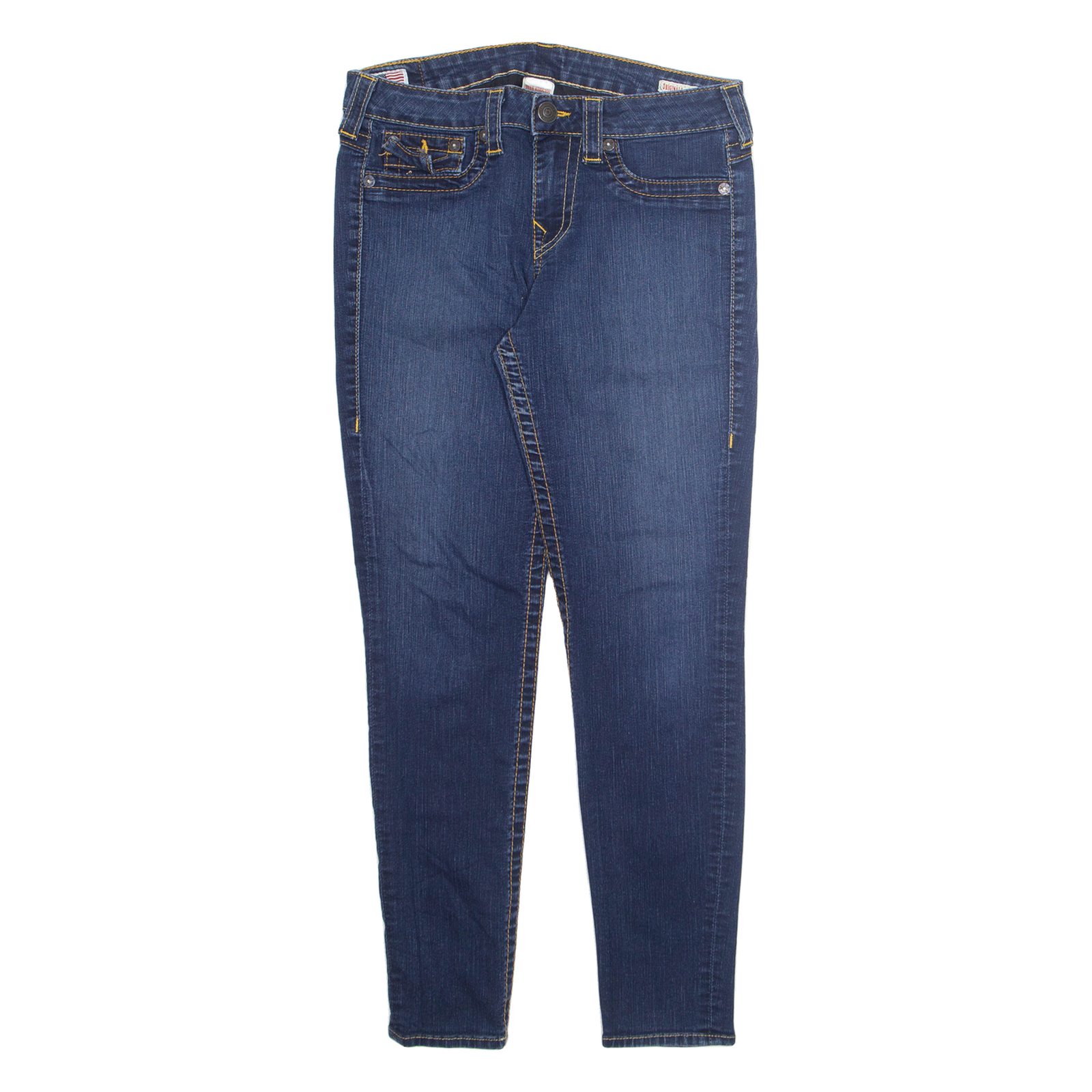 TRUE RELIGION Womens Jeans Blue Regular Tapered Stone Wash W32 L29 Refurbished - N/A refurbished available on Cerqular