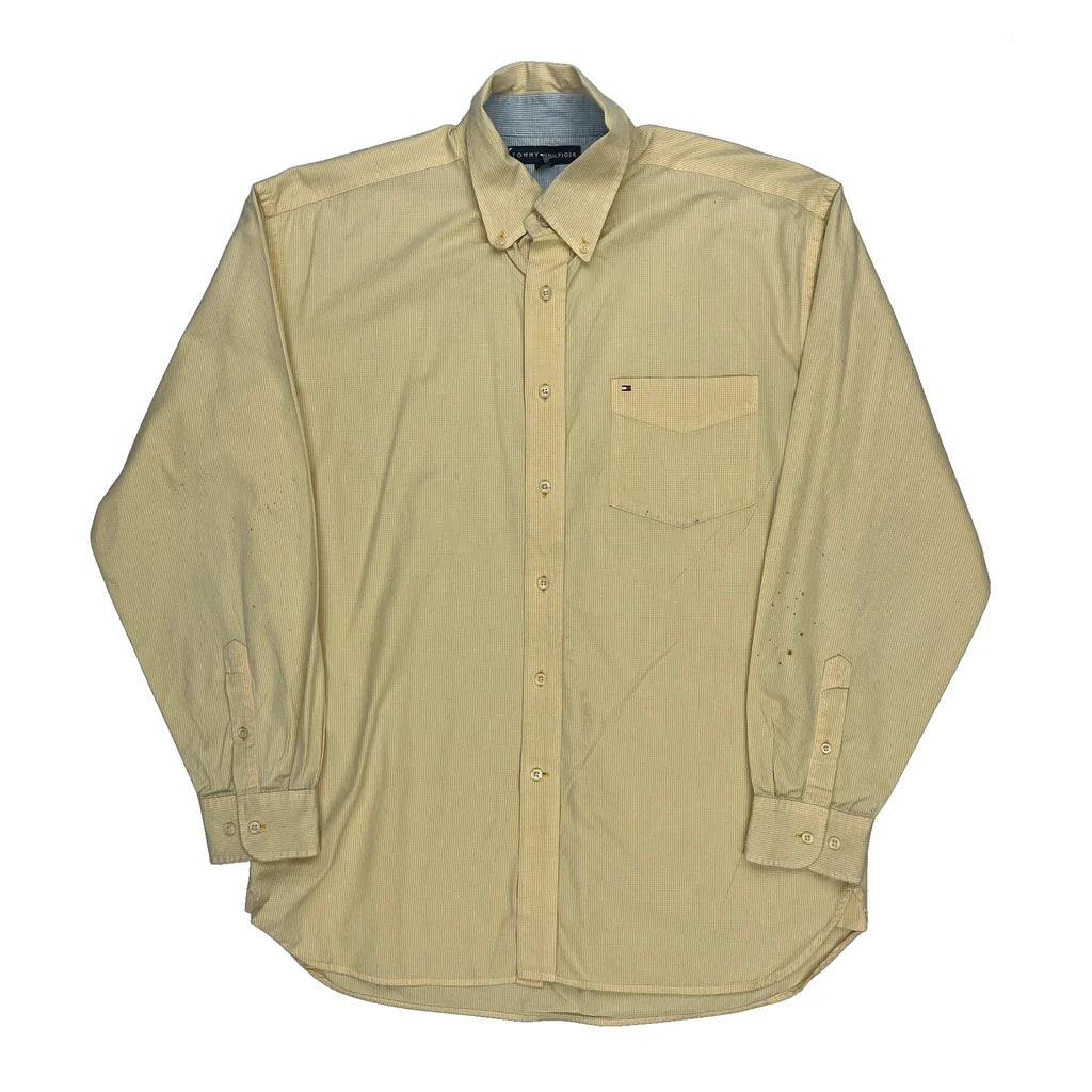Buy Tommy Hilfiger Shirt - Large Yellow Cotton Refurbished - $26.79 Tommy Hilfiger Shirt - Large Yellow Cotton Refurbished - Thrifted (note: this is a term often used to describe second- refurbished available on Cerqular