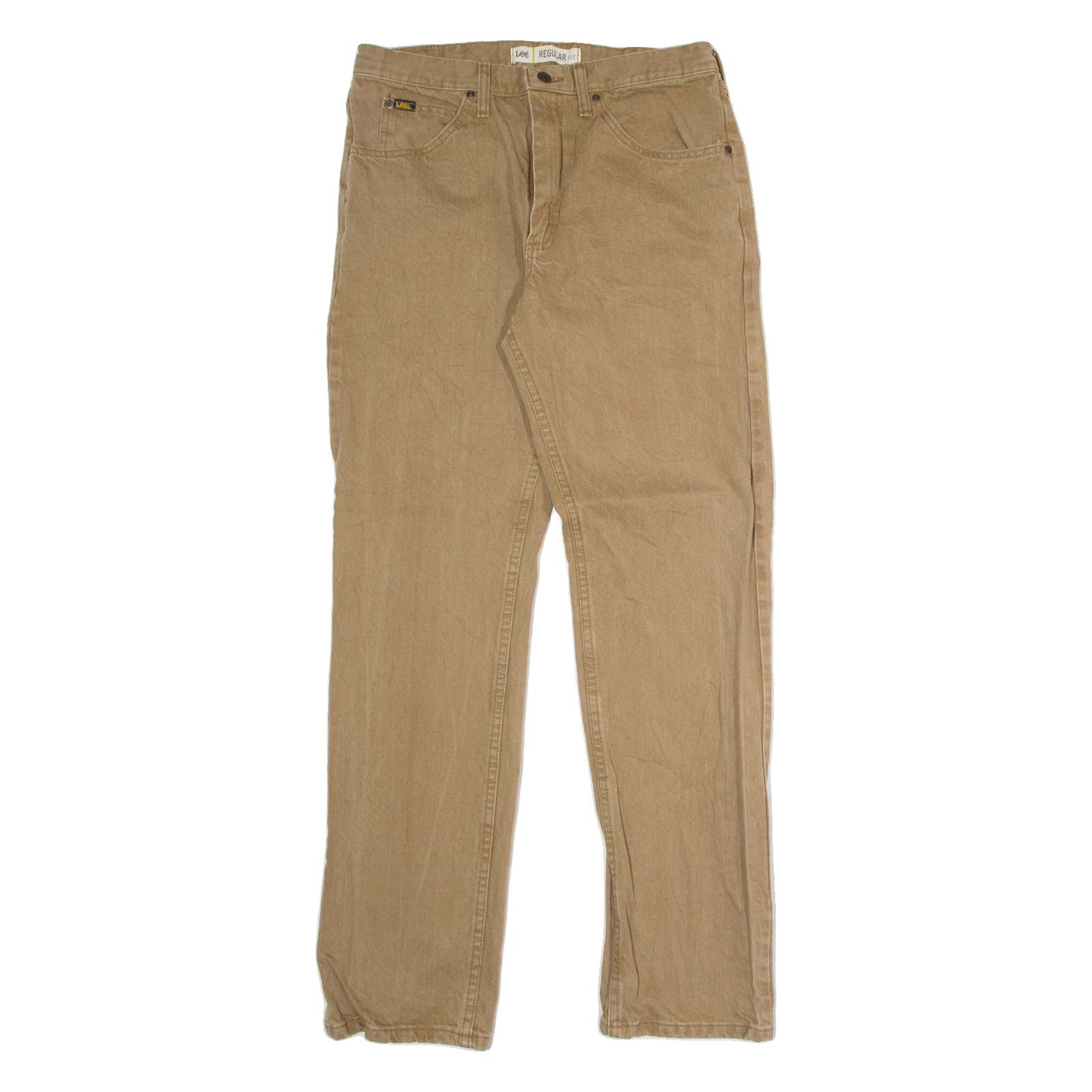 LEE Mens Twill Trousers Brown Regular Straight W34 L34 Refurbished - N/A refurbished available on Cerqular