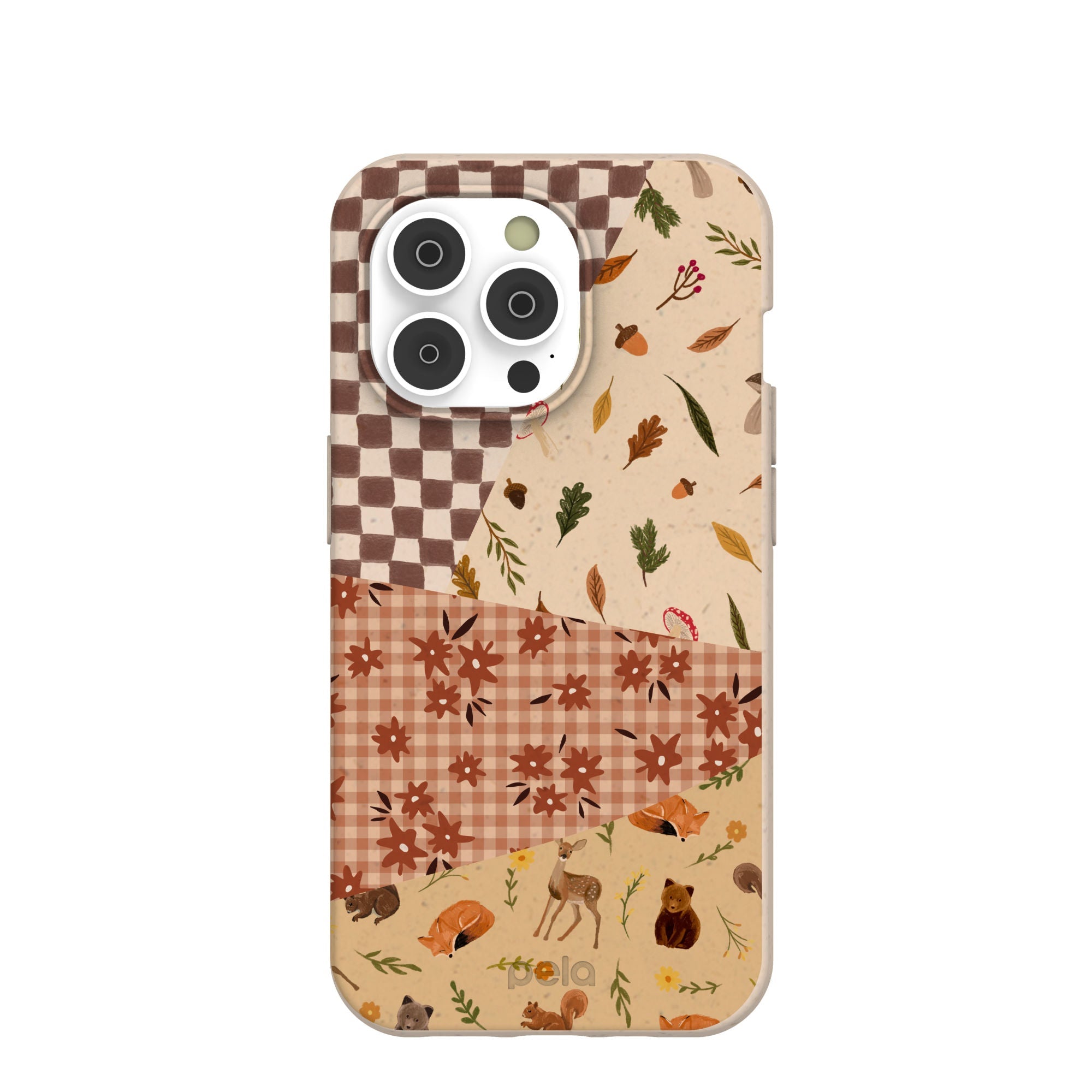 Seashell Autumn Quilt iPhone 14 Pro Case Refurbished - Pela Case refurbished available on Cerqular
