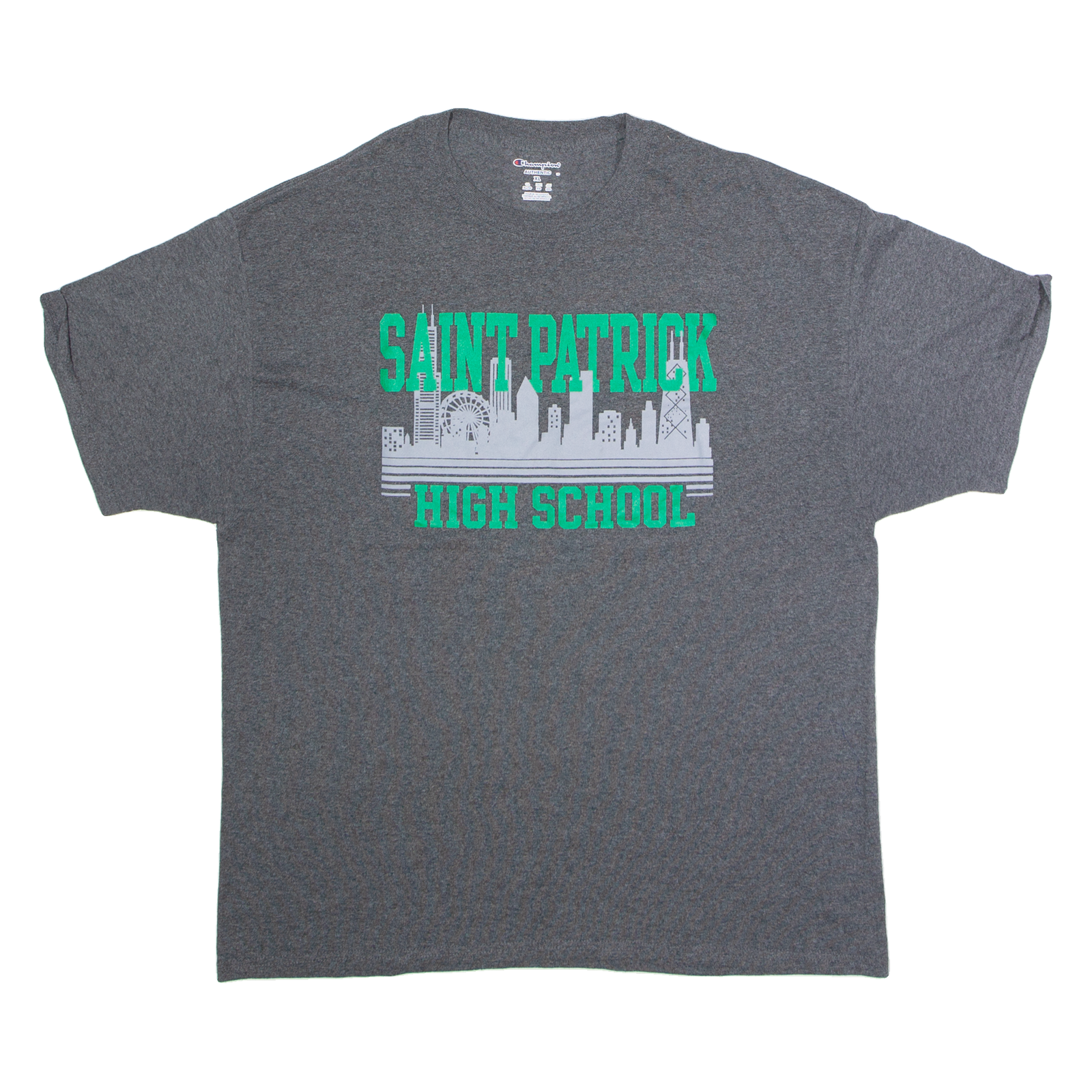 CHAMPION St Patrick High School Mens T-Shirt Grey USA Crew Neck XL Refurbished - N/A refurbished available on Cerqular