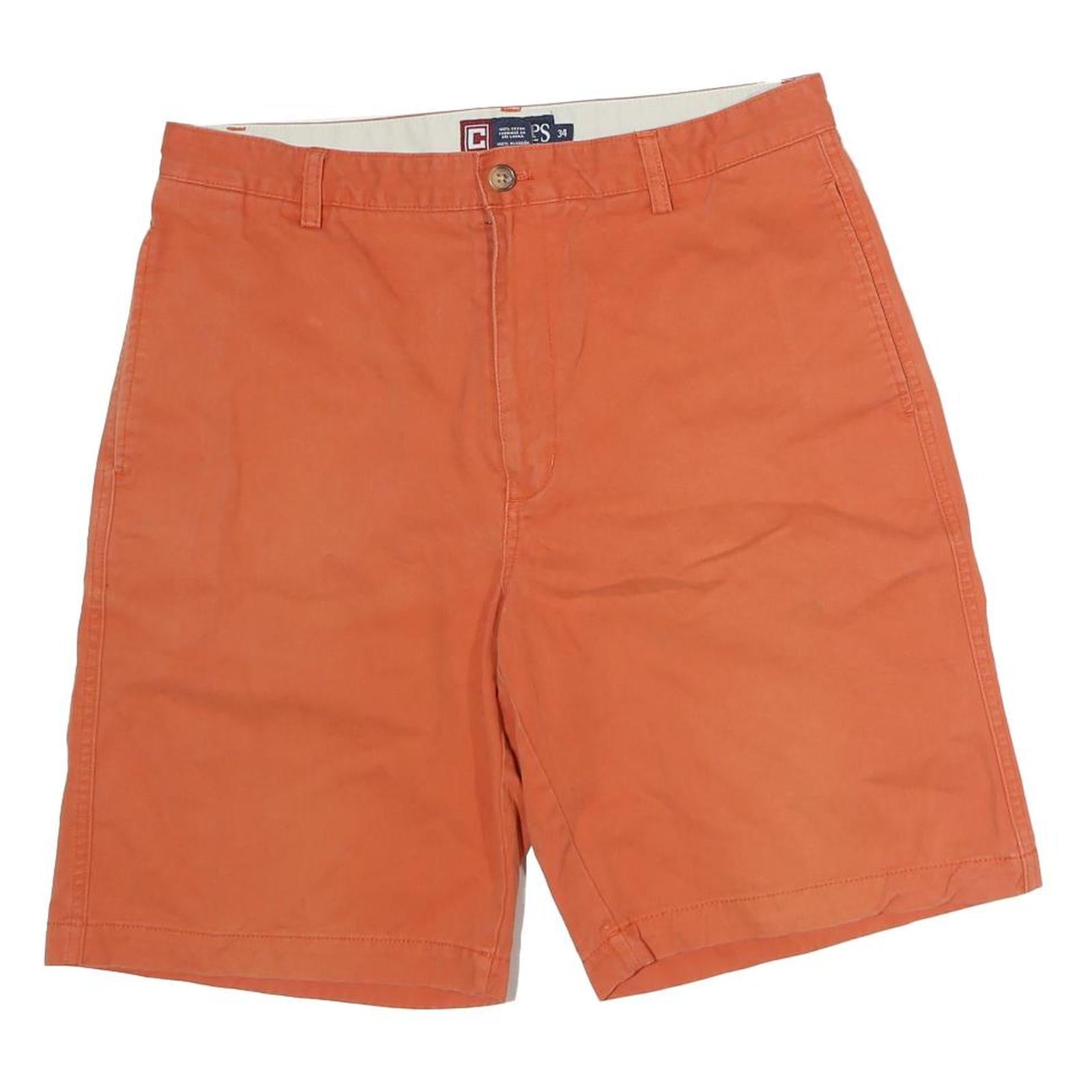 CHAPS Mens Orange Casual Cotton Shorts M W34 Summer Regular Fit Refurbished - N/A refurbished available on Cerqular