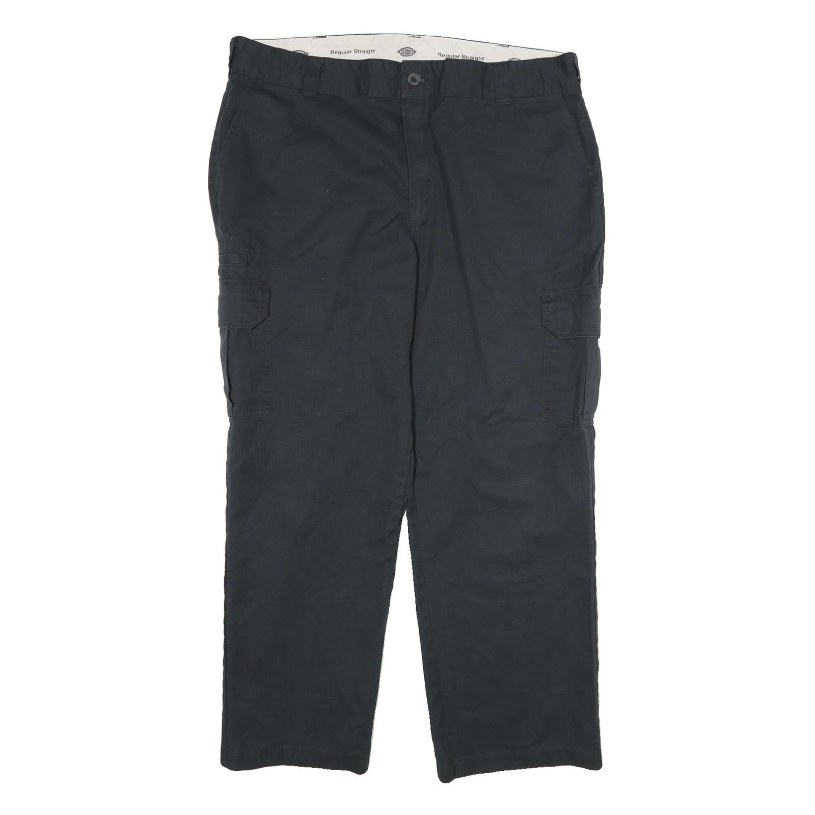DICKIES Mens Black Cotton Regular Straight Trousers W40 L30 Workwear Cargo Refurbished - N/A refurbished available on Cerqular