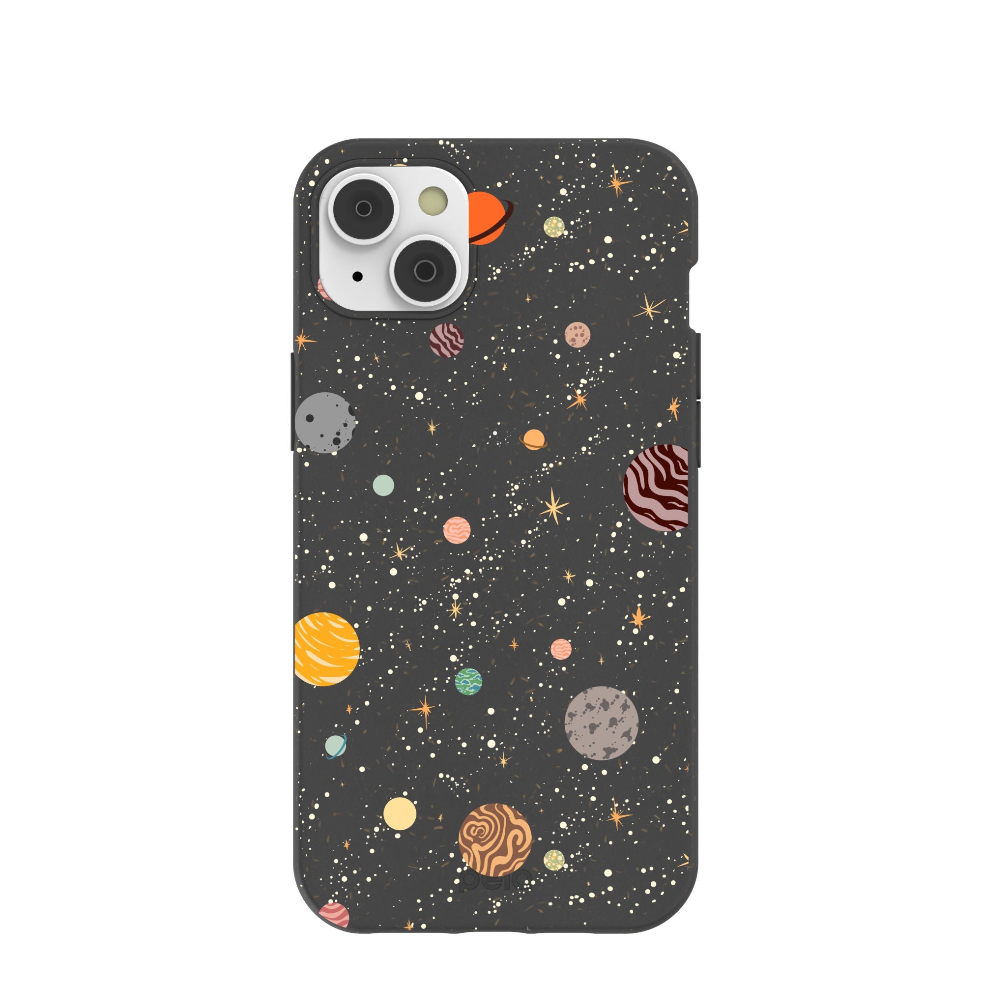 Black Galactic Glow iPhone 14 Plus Case Refurbished - Pela Case refurbished available on Cerqular