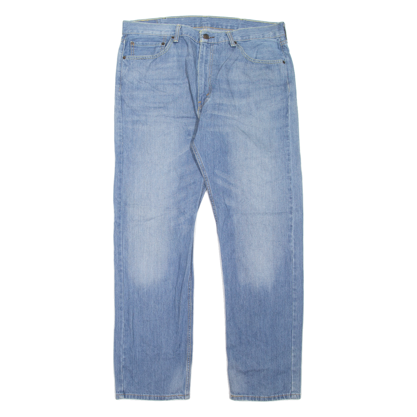 LEVI'S 505 Jeans Mens Blue Regular Straight Stone Wash W38 L32 Refurbished - N/A refurbished available on Cerqular