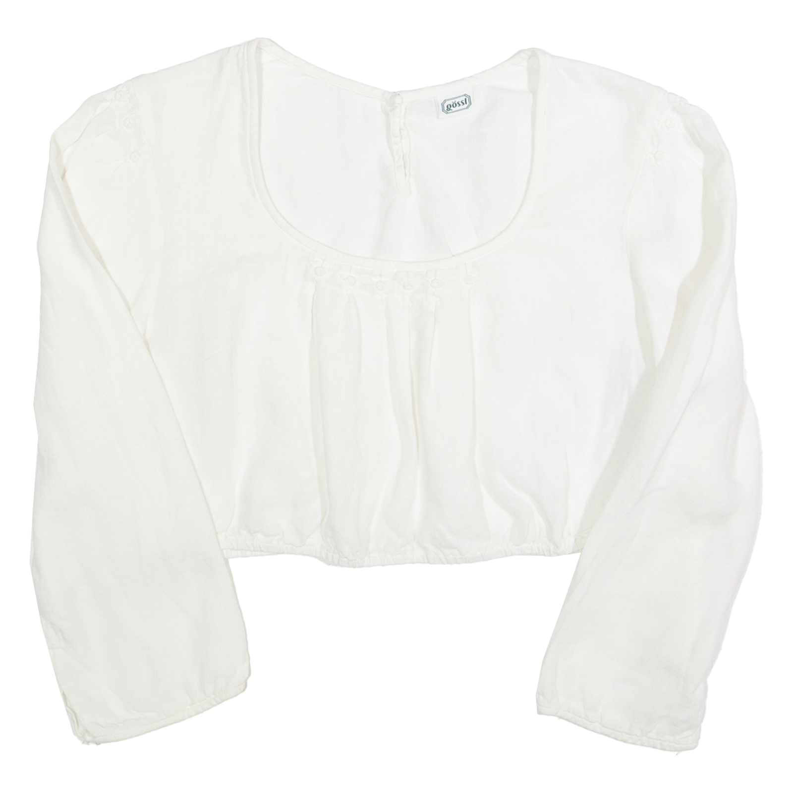 GOSSI Womens Cropped Top White Long Sleeve S Refurbished - N/A refurbished available on Cerqular
