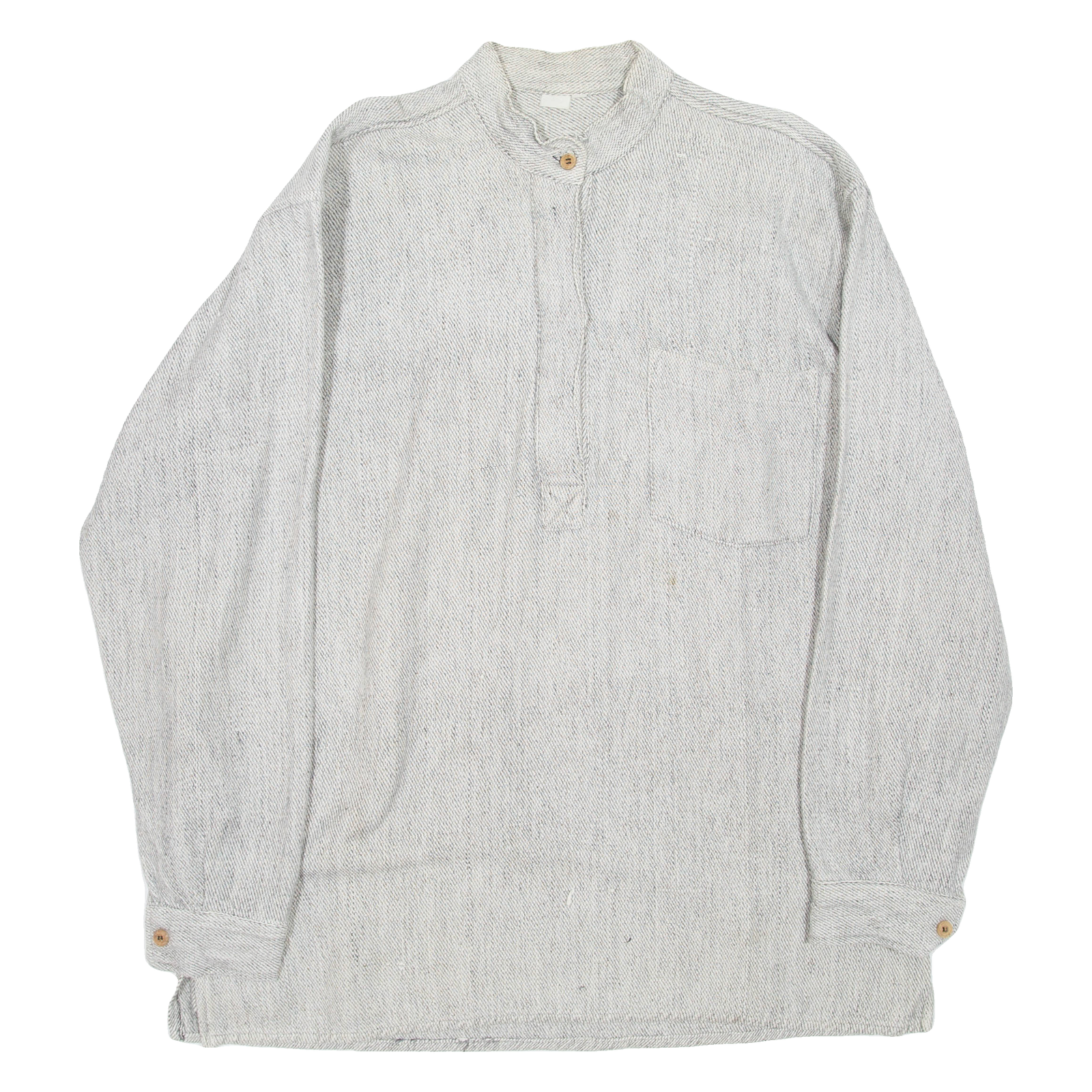 Mens Plain Shirt Grey Long Sleeve XL Refurbished - N/A refurbished available on Cerqular