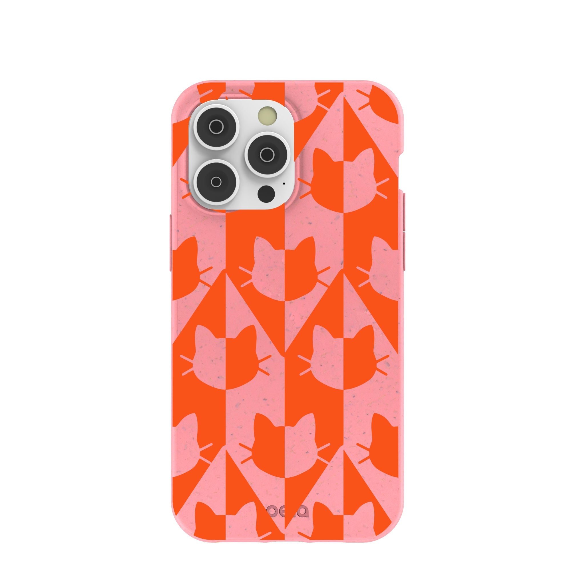 Bubblegum Pink Purr iPhone 14 Pro Max Case Refurbished - Pela Case refurbished available on Cerqular