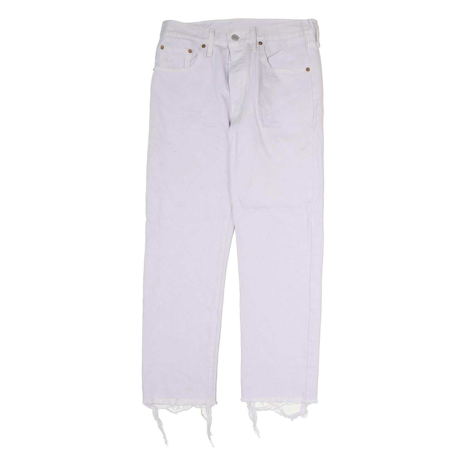 Buy LEVI'S 501 Womens Jeans White Regular Straight Denim W30 L28 Frayed Hem Button Refurbished - $38.99 LEVI'S 501 Womens Jeans White Regular Straight Denim W30 L28 Frayed Hem Button Refurbished - N/A refurbished available on Cerqular